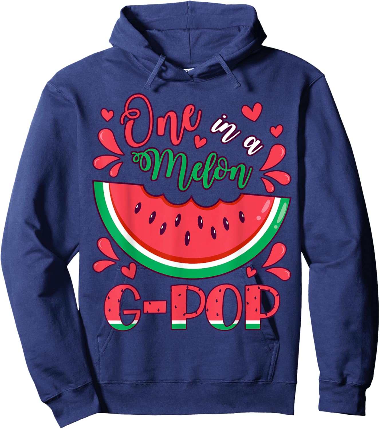 One in a Melon G-Pop Birthday Party Matching Family Group Hoodie - Hoodie | Navy