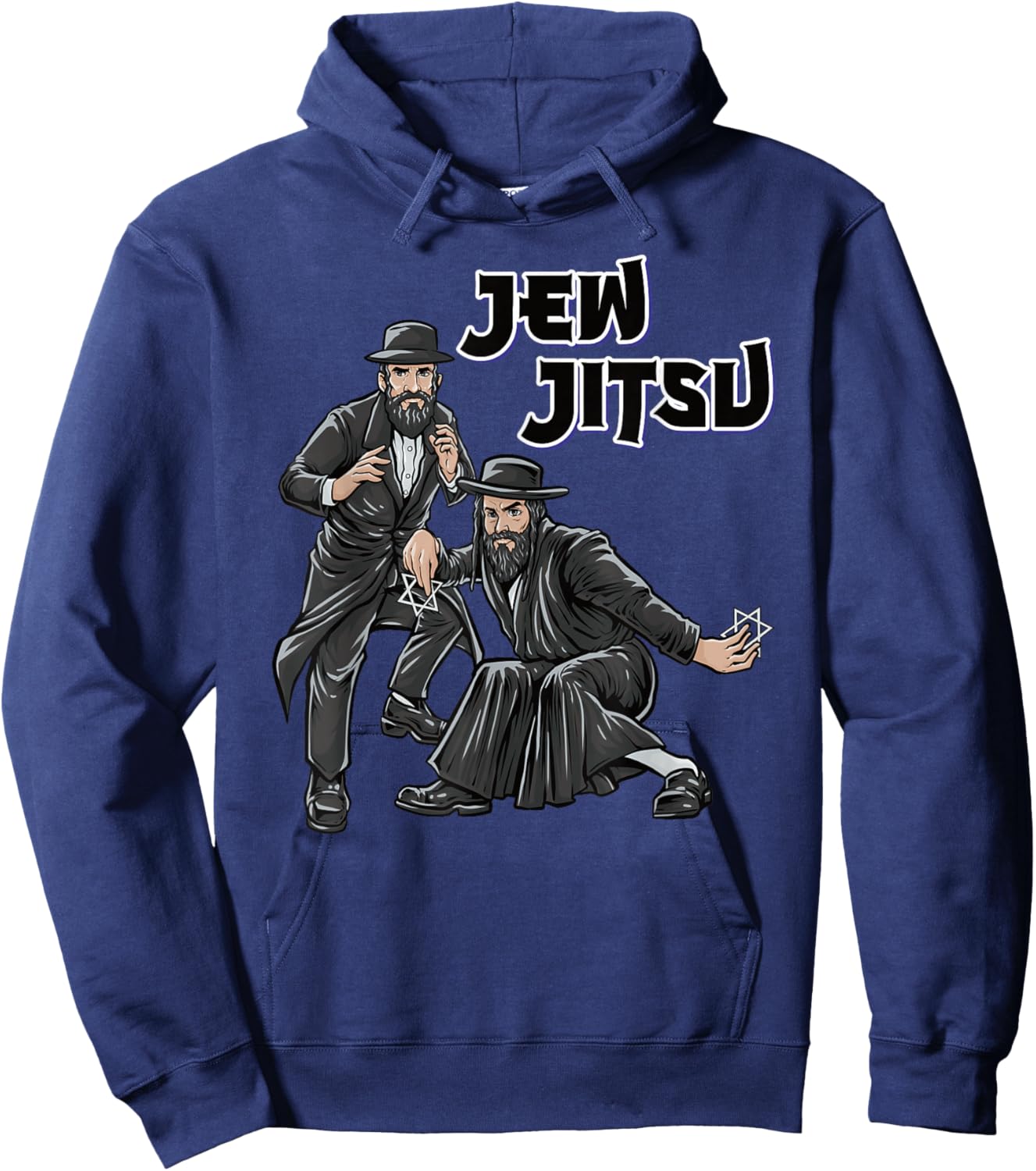 Jewish Costume Hanukkah Clothing Rabbi Horah Dance Jew Jitsu Hoodie - Hoodie | Navy