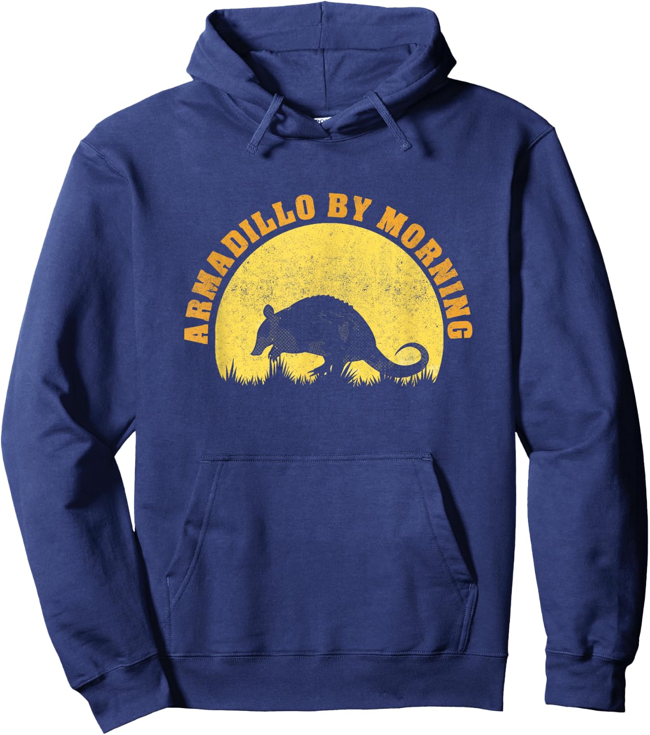 Armadillo By Morning | Funny Armadillo Lovers Pun Texas Gift Hoodie - Hoodie | Navy