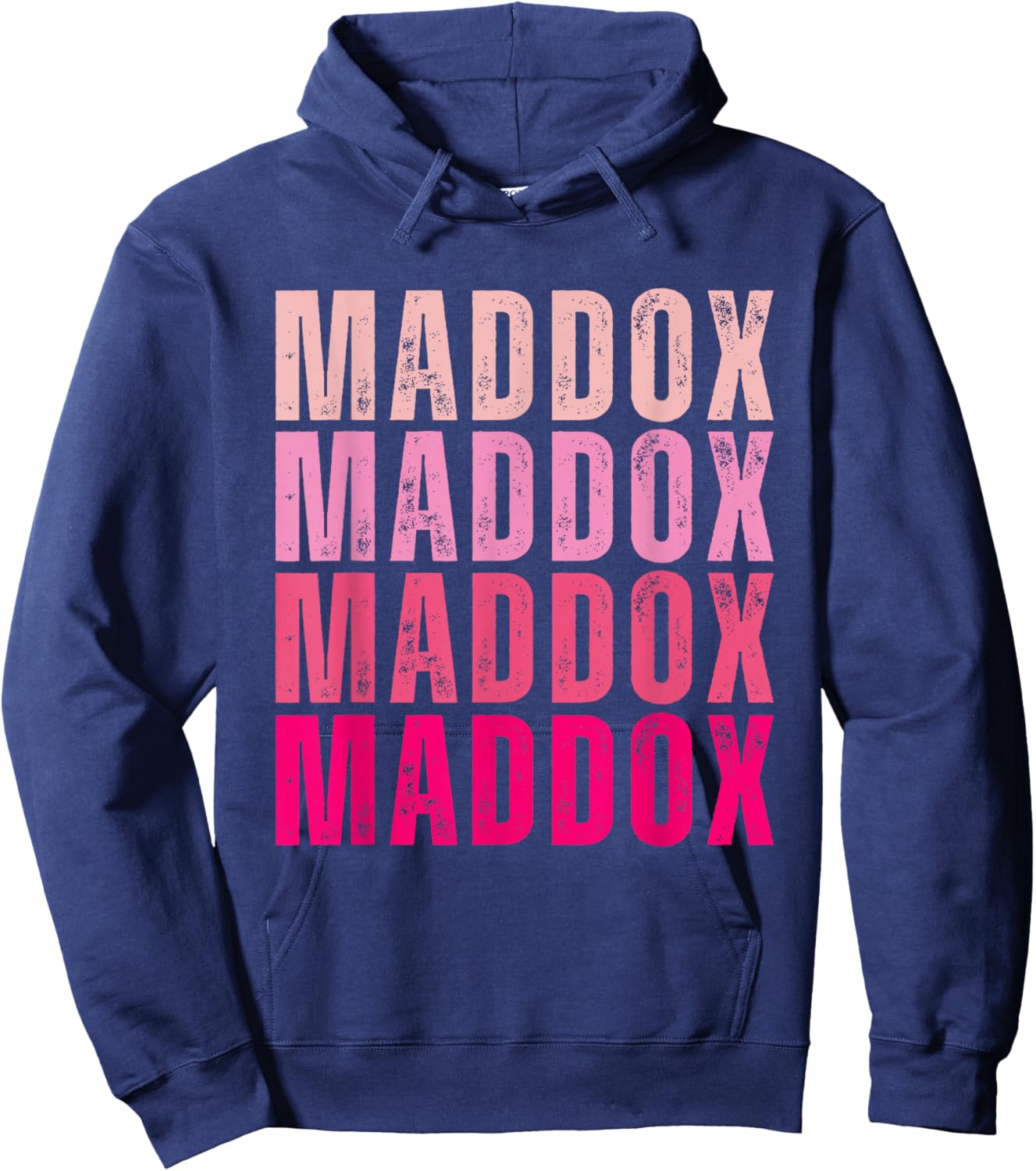 Personalized Name Maddox I Love Maddox Vintage Hoodie - Hoodie | Navy
