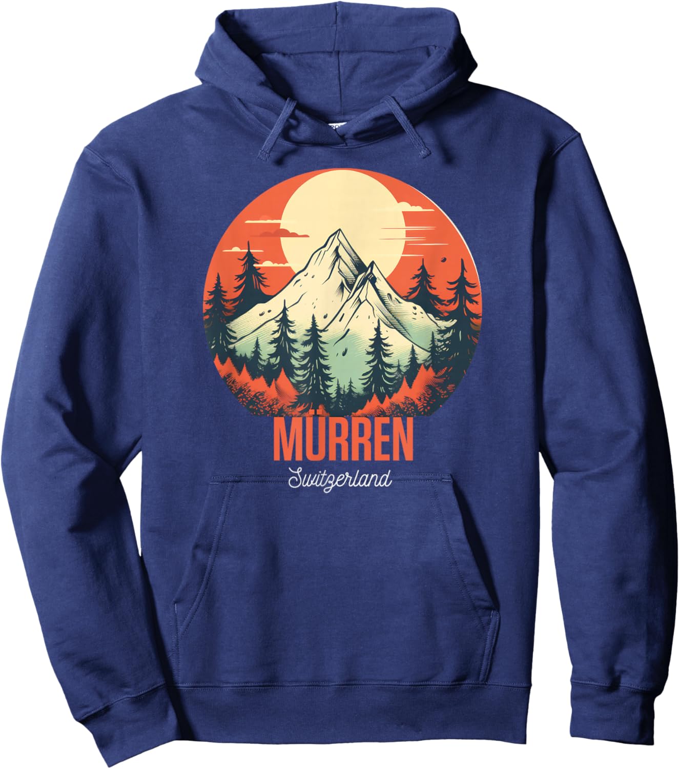 Murren Switzerland Shirt Swiss Alps Mountain Hoodie - Hoodie | Navy
