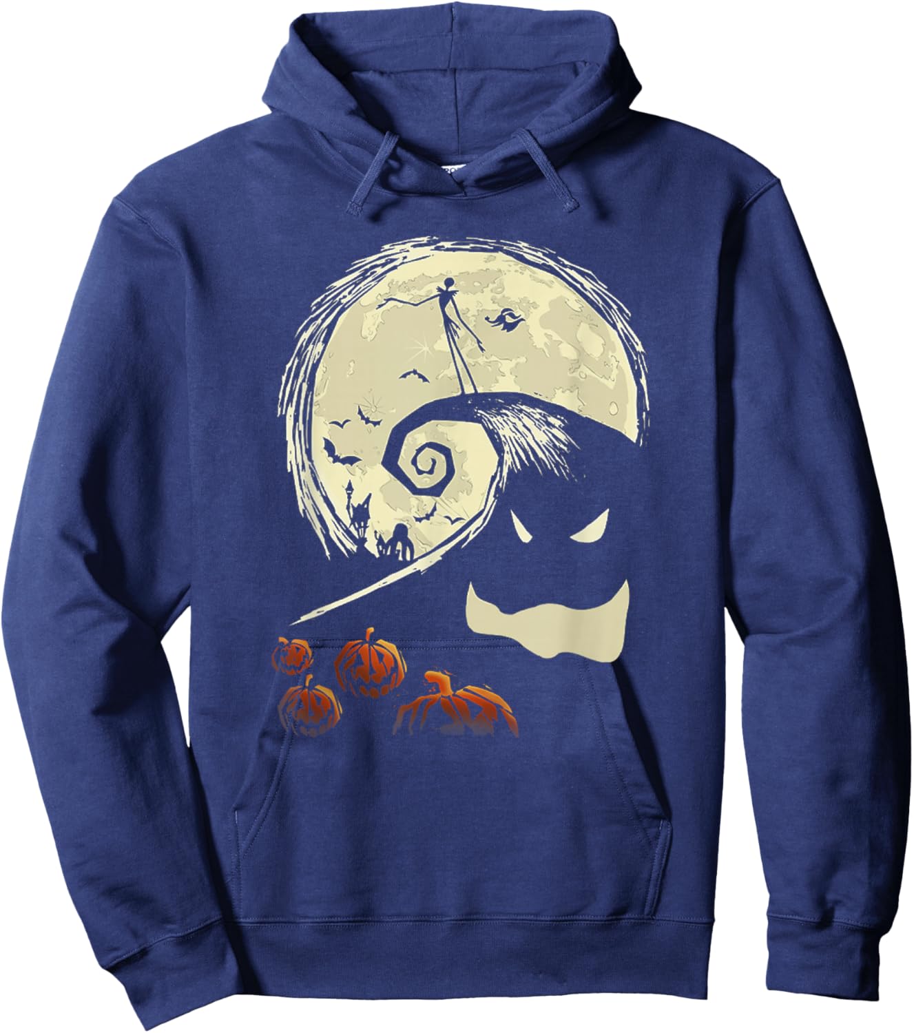 Disney The Nightmare Before Christmas Halloween Oogie Spiral Hoodie - Hoodie | Navy