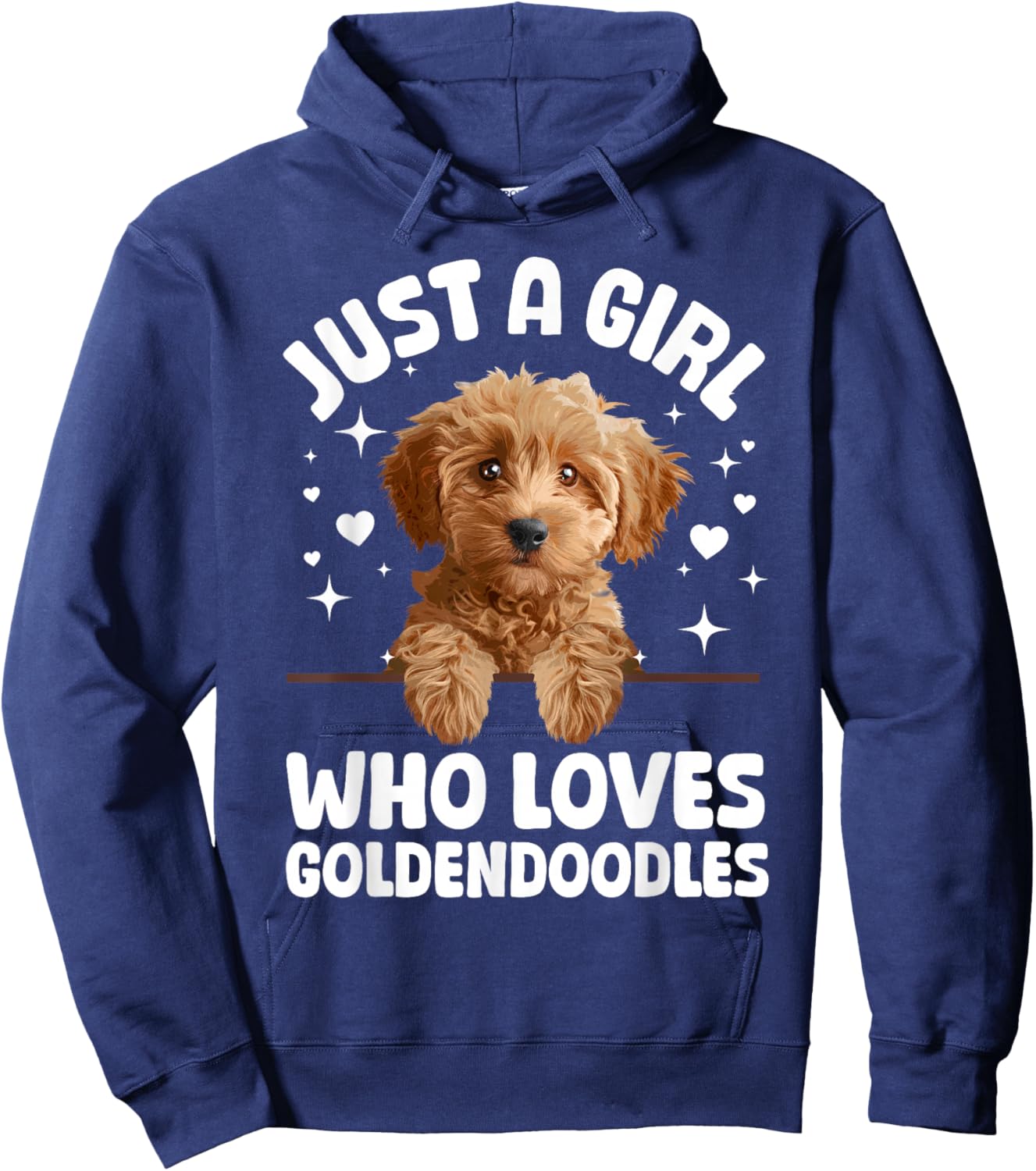 Cute Goldendoodle Design Girls Golden Doodle Lover Hoodie - Hoodie | Navy