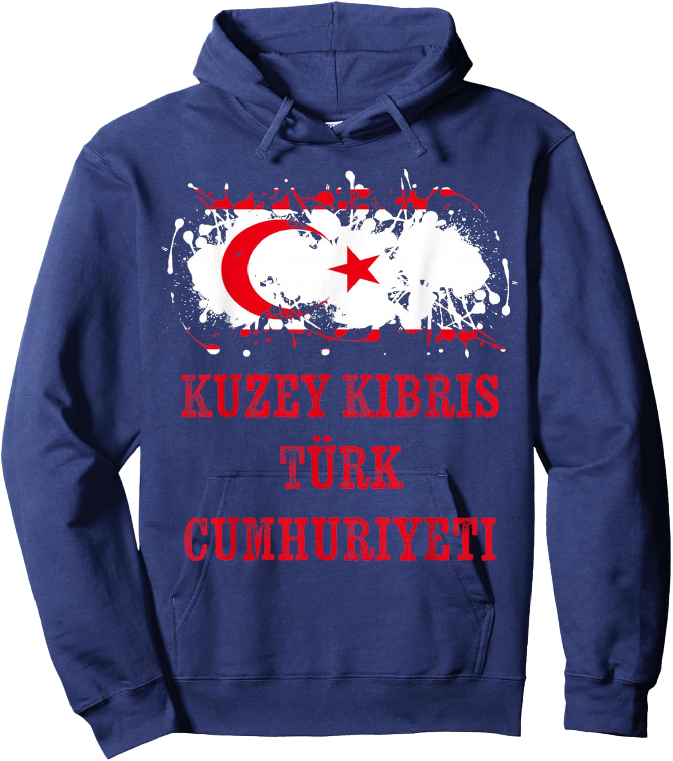 Northern Cyprian enthusiasts for Turkish of Northern Cyprus Hoodie - Hoodie | Navy