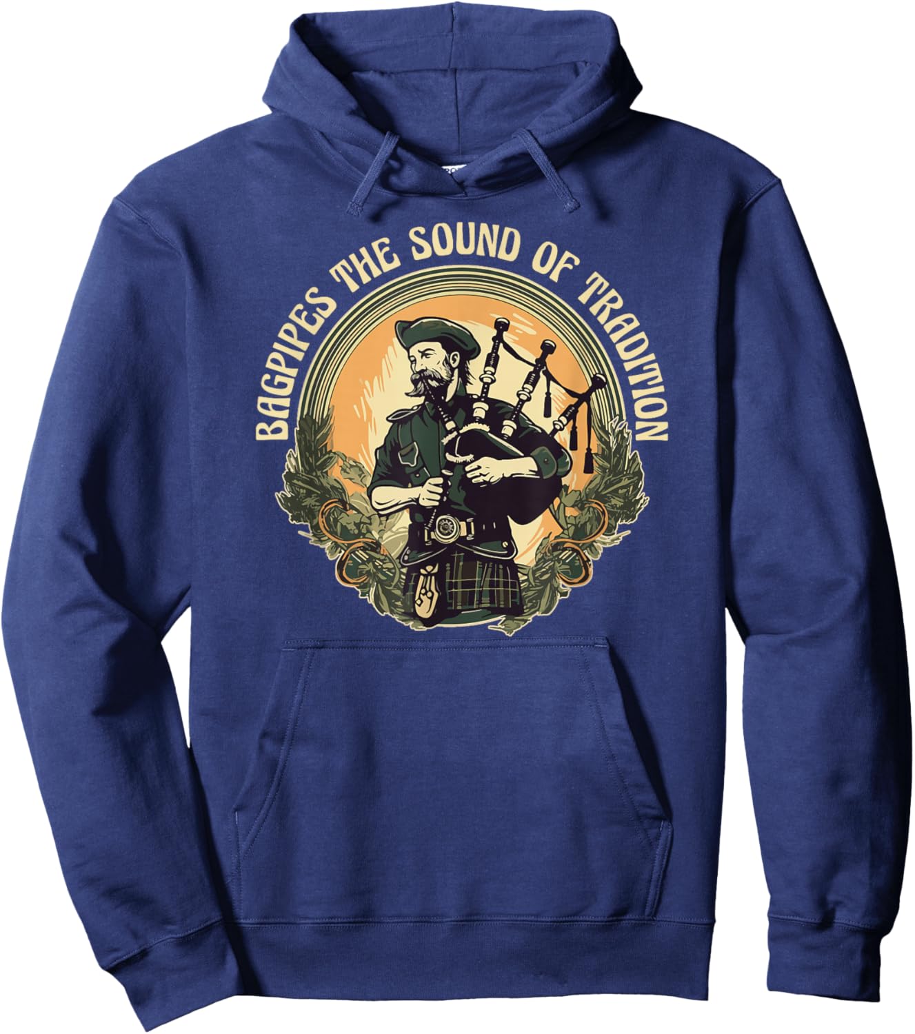 Bagpiper Bagpipes-Music Scotland Bagpipe-Sound Bagpipe Hoodie - Hoodie | Navy