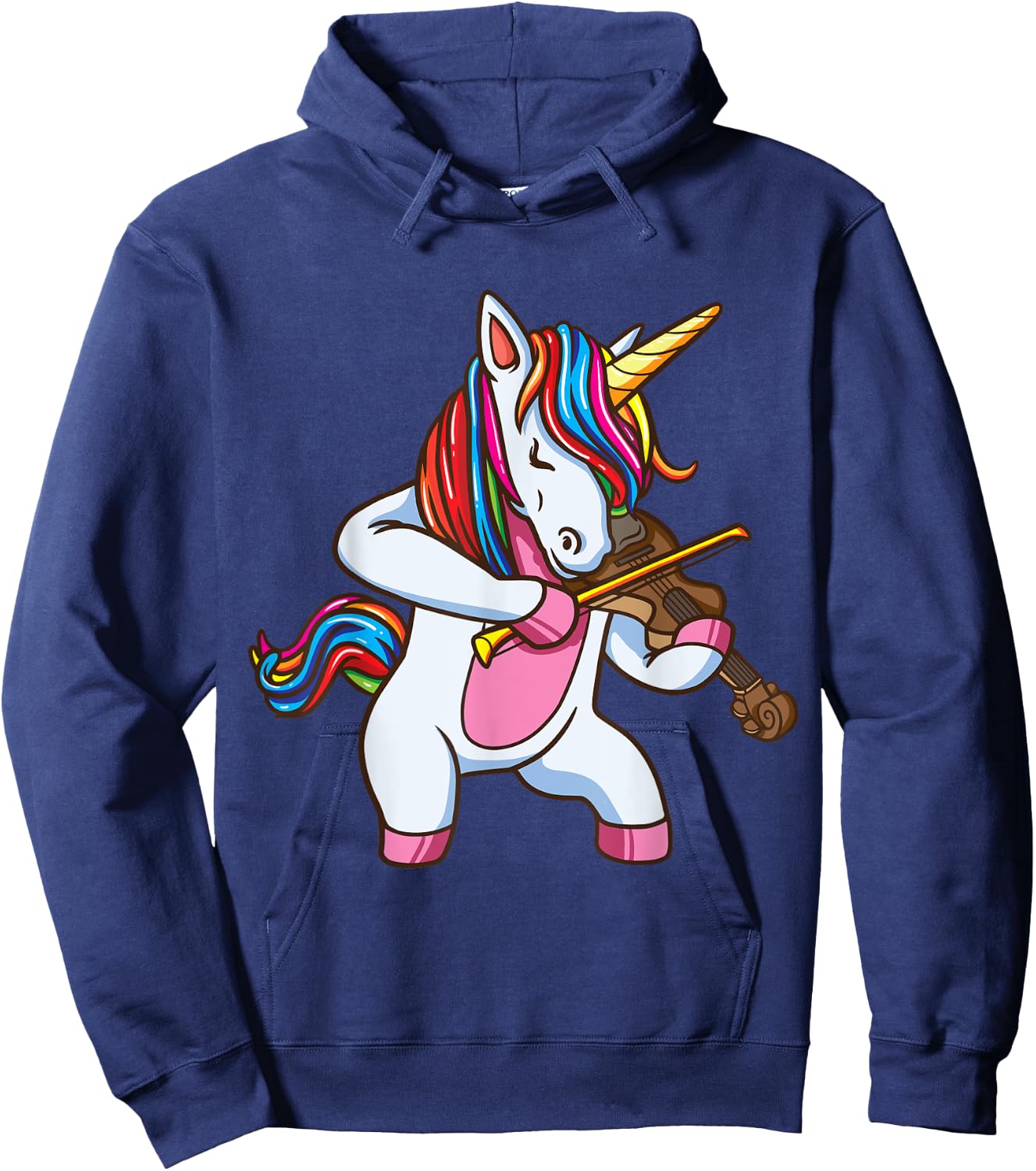 Violinist Unicorn Violin Viola Player Music Lover Gift Shirt Hoodie - Hoodie | Navy