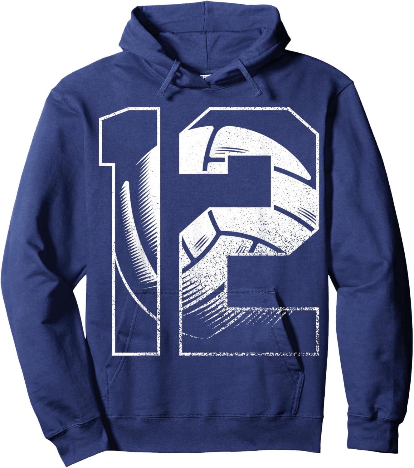 12th Birthday Boy Volleyball Player Volleyball 12 Years Old Hoodie - Hoodie | Navy