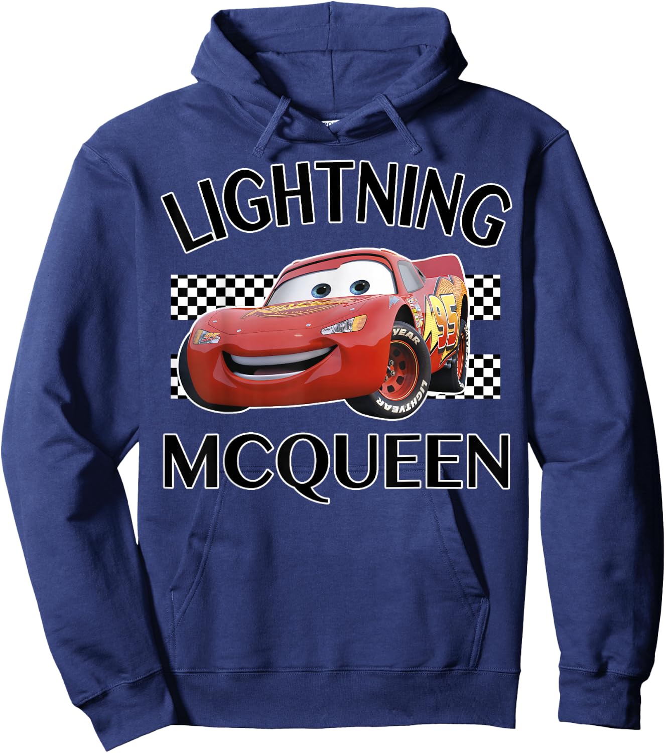 Disney Pixar Cars Lightning McQueen Finish Graphic Hoodie - Hoodie | Navy