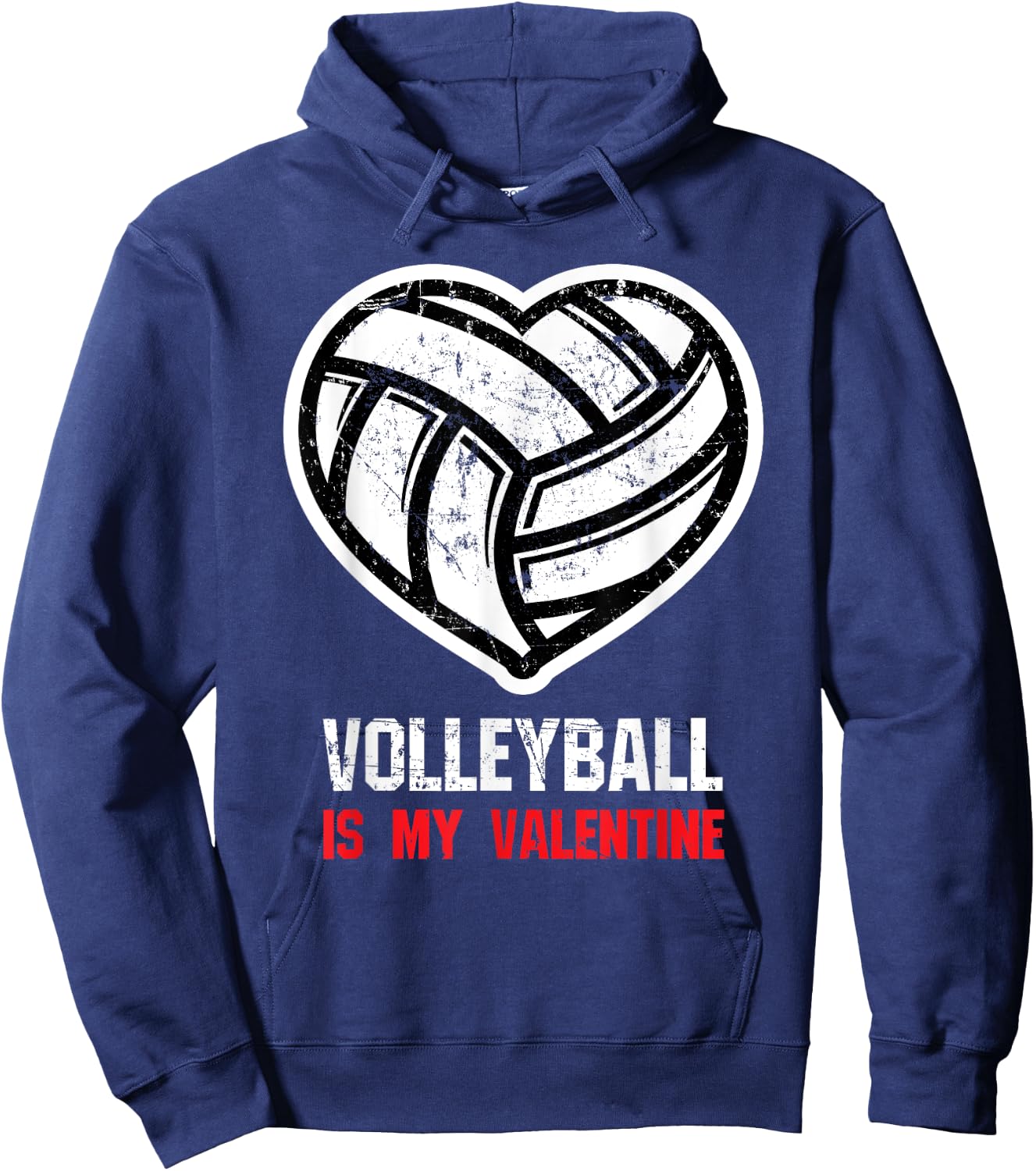 Volleyball Is My Valentine Gift Hoodie - Hoodie | Navy