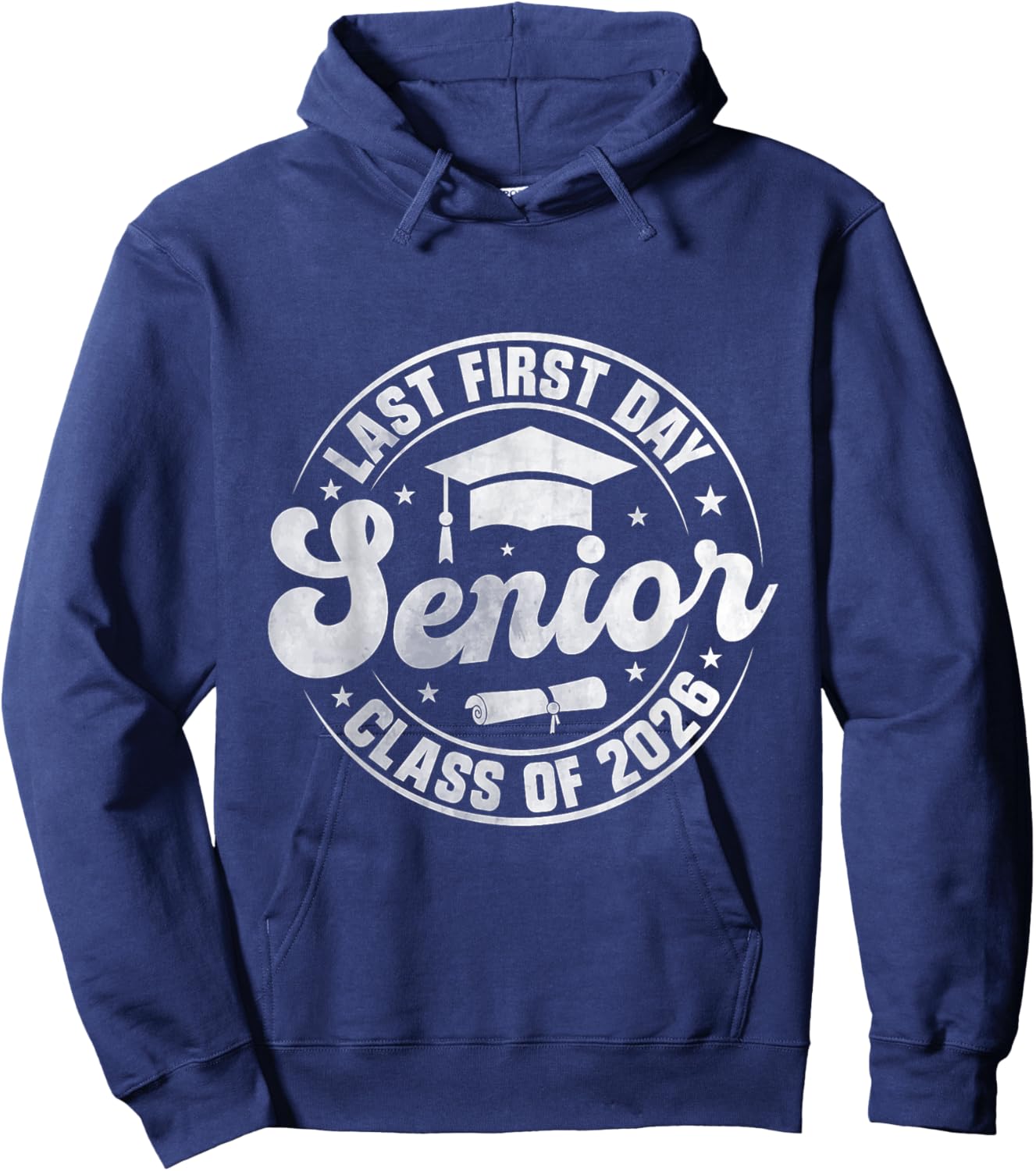 My Last First Day Senior 2026 Class of 2026 Back to School Hoodie - Hoodie | Navy