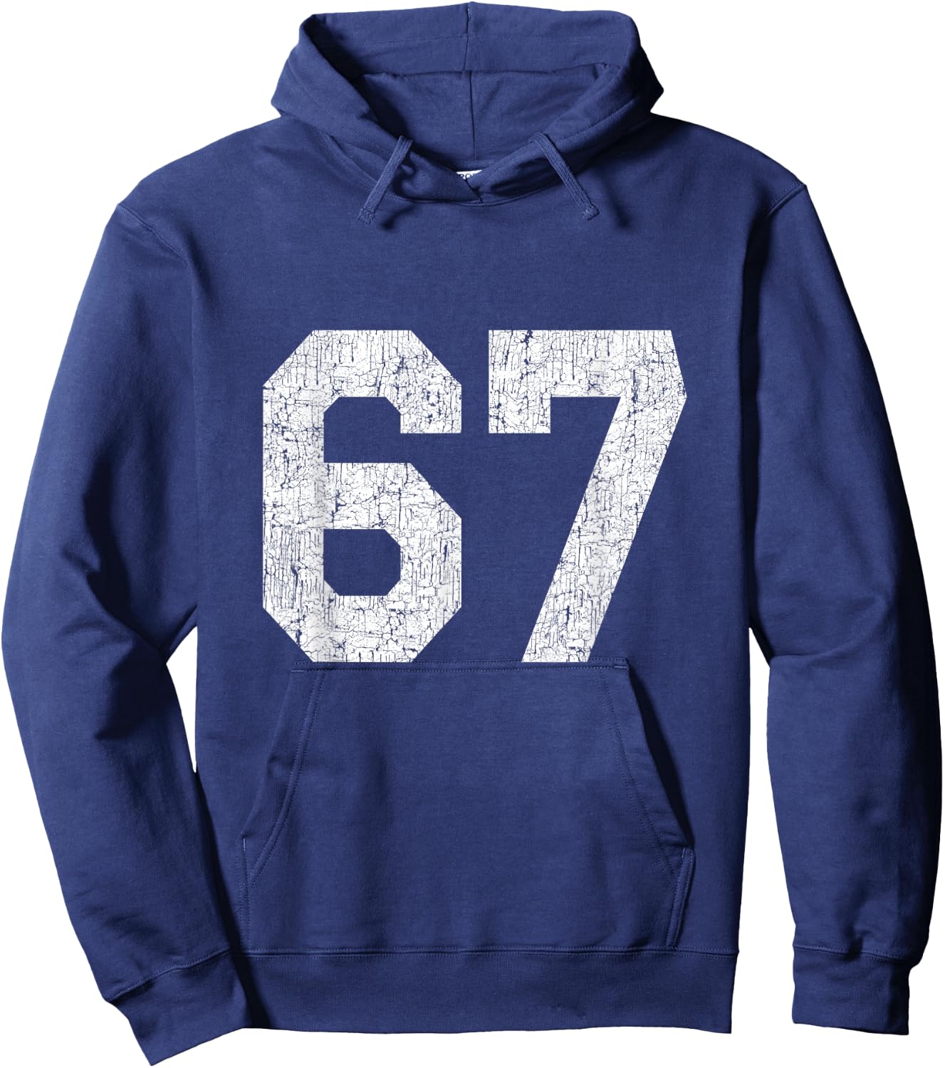 #67 Jersey Uniform Varsity Sports Number, 67th Birthday Hoodie - Hoodie | Navy