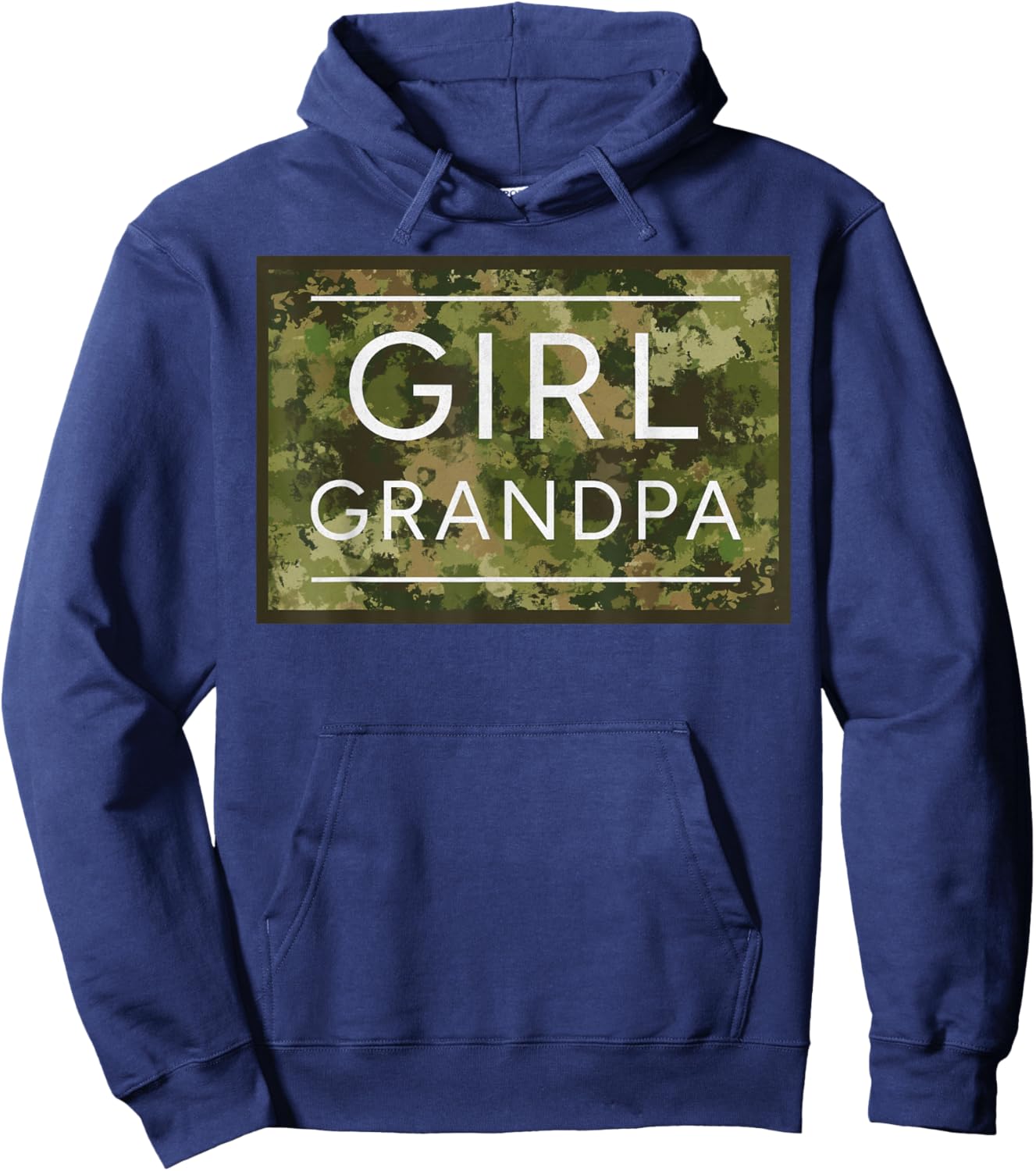 Girl Grandpa Camo Grandpa of Girls Grandfather Camouflage Hoodie - Hoodie | Navy