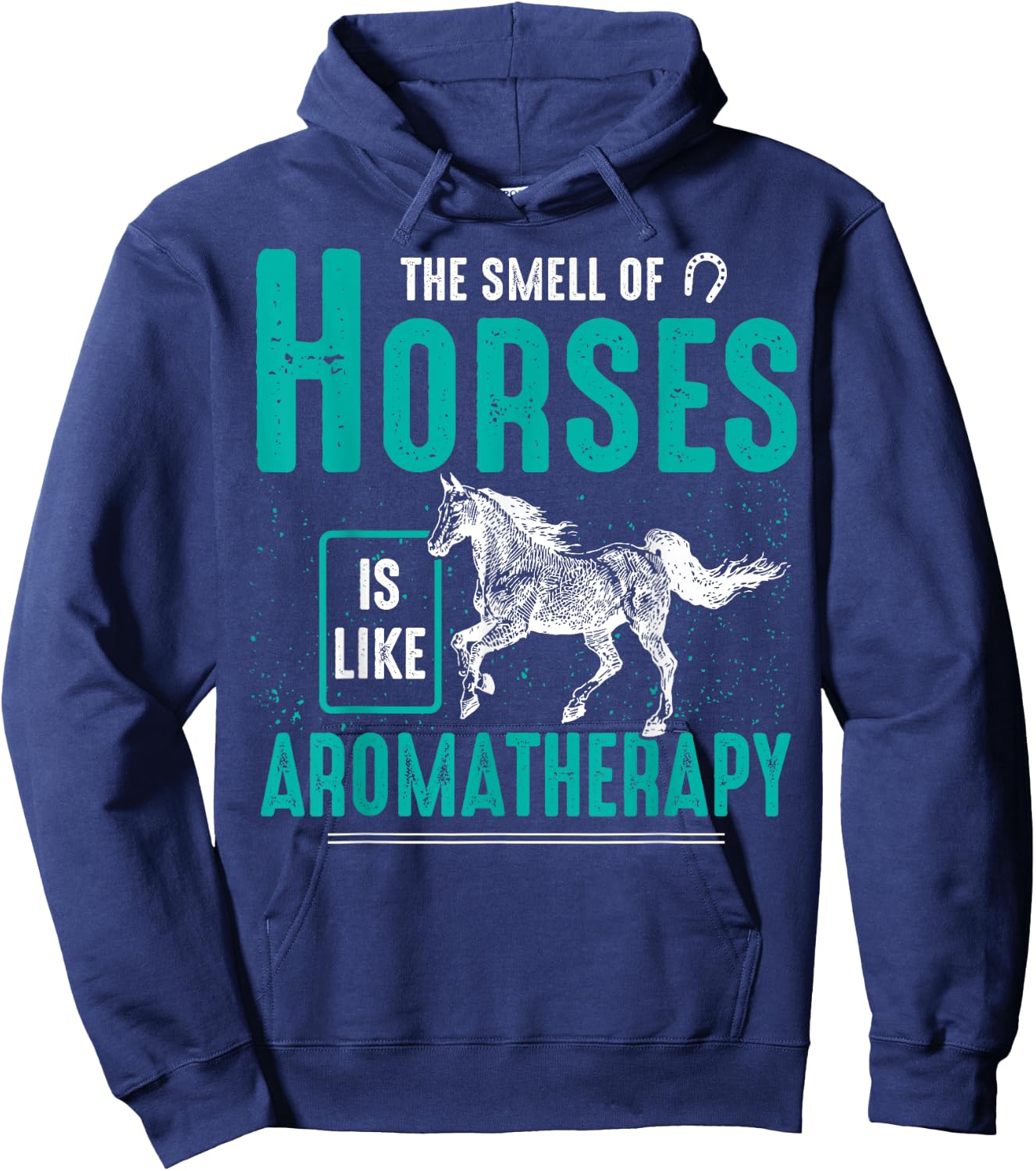 The Smell Of Horses Is Like - Horse Riding Hoodie - Hoodie | Navy