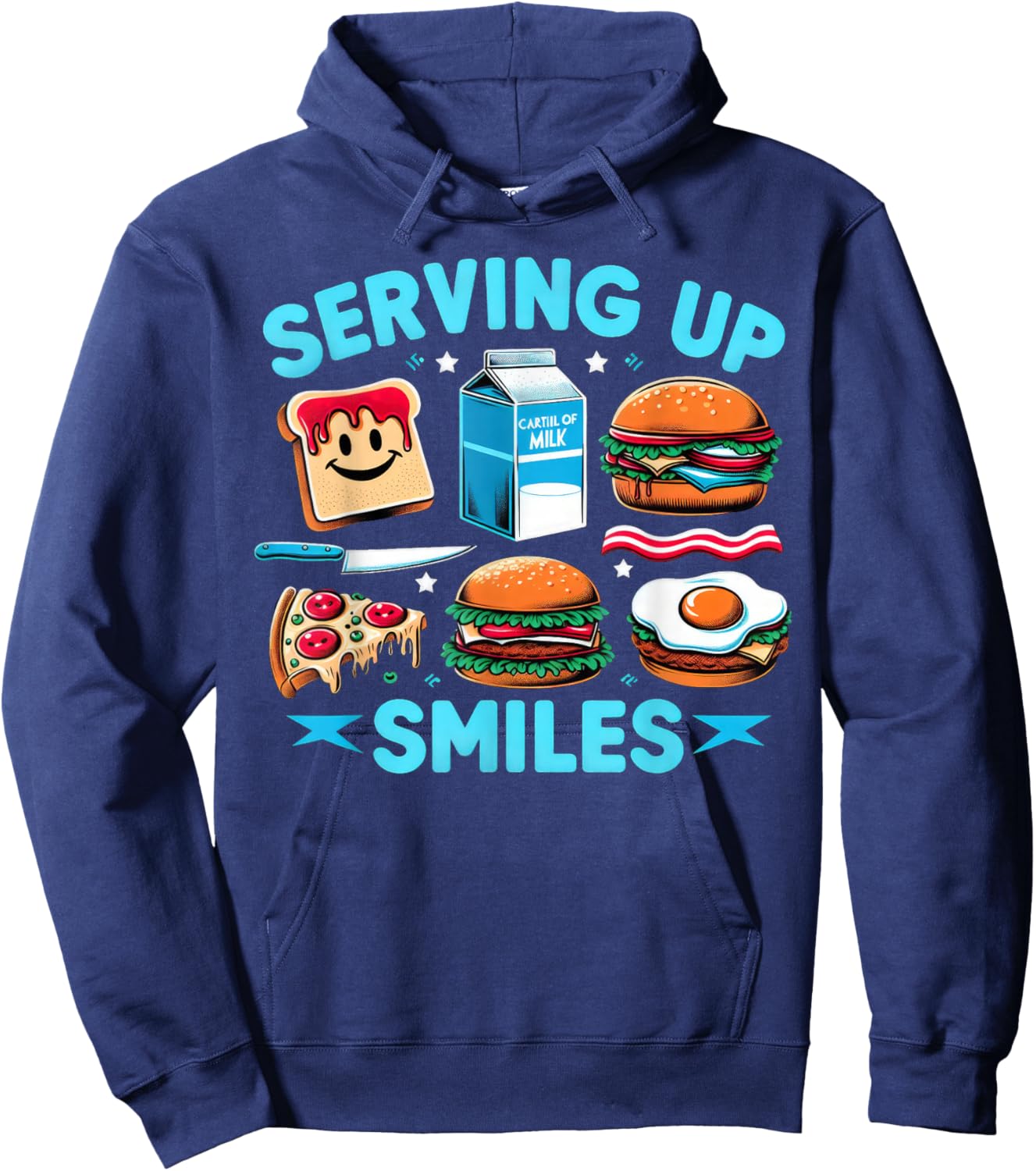 Serving up Smiles Lunch Lady Hoodie - Hoodie | Navy