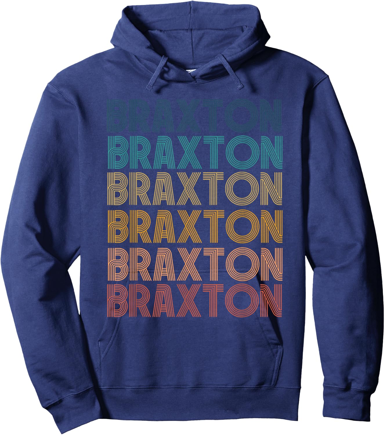 Retro Vintage BRAXTON Classic Name Cool 80s 90s Hoodie - Hoodie | Navy