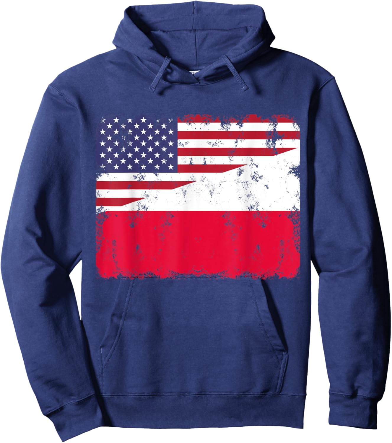 Poland Polska Polish American Flag Pride Heritage Hoodie - Hoodie | Navy