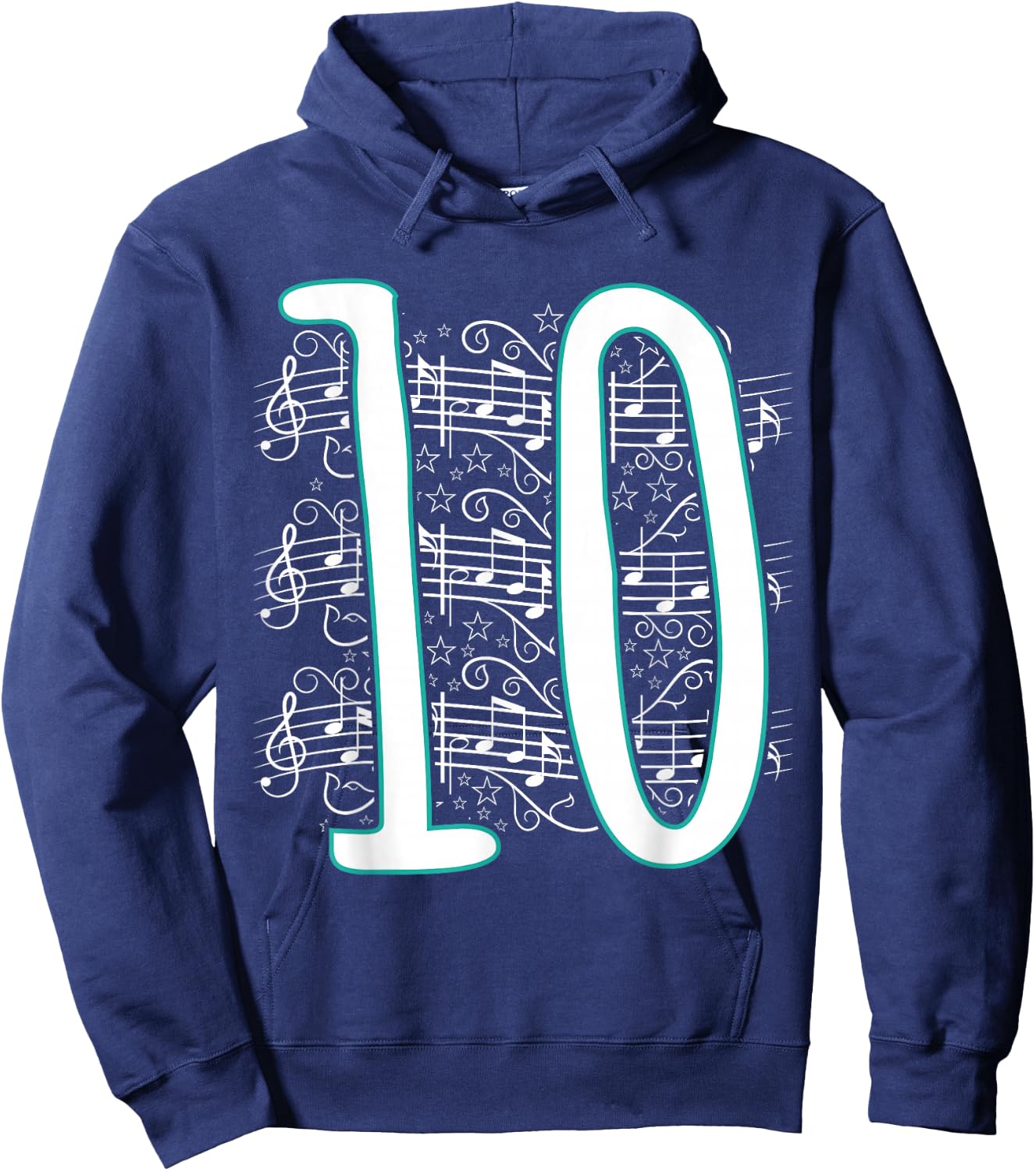 Music Lover - 10th Birthday Gift Design - Musician Hoodie - Hoodie | Navy