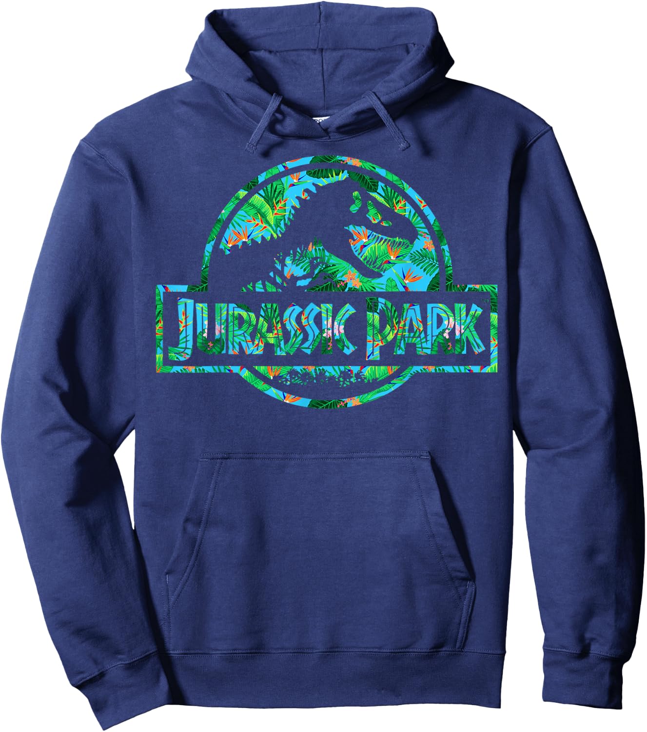 Jurassic Park Tropical Tree Fill Fossil Logo Small Hoodie - Hoodie | Navy