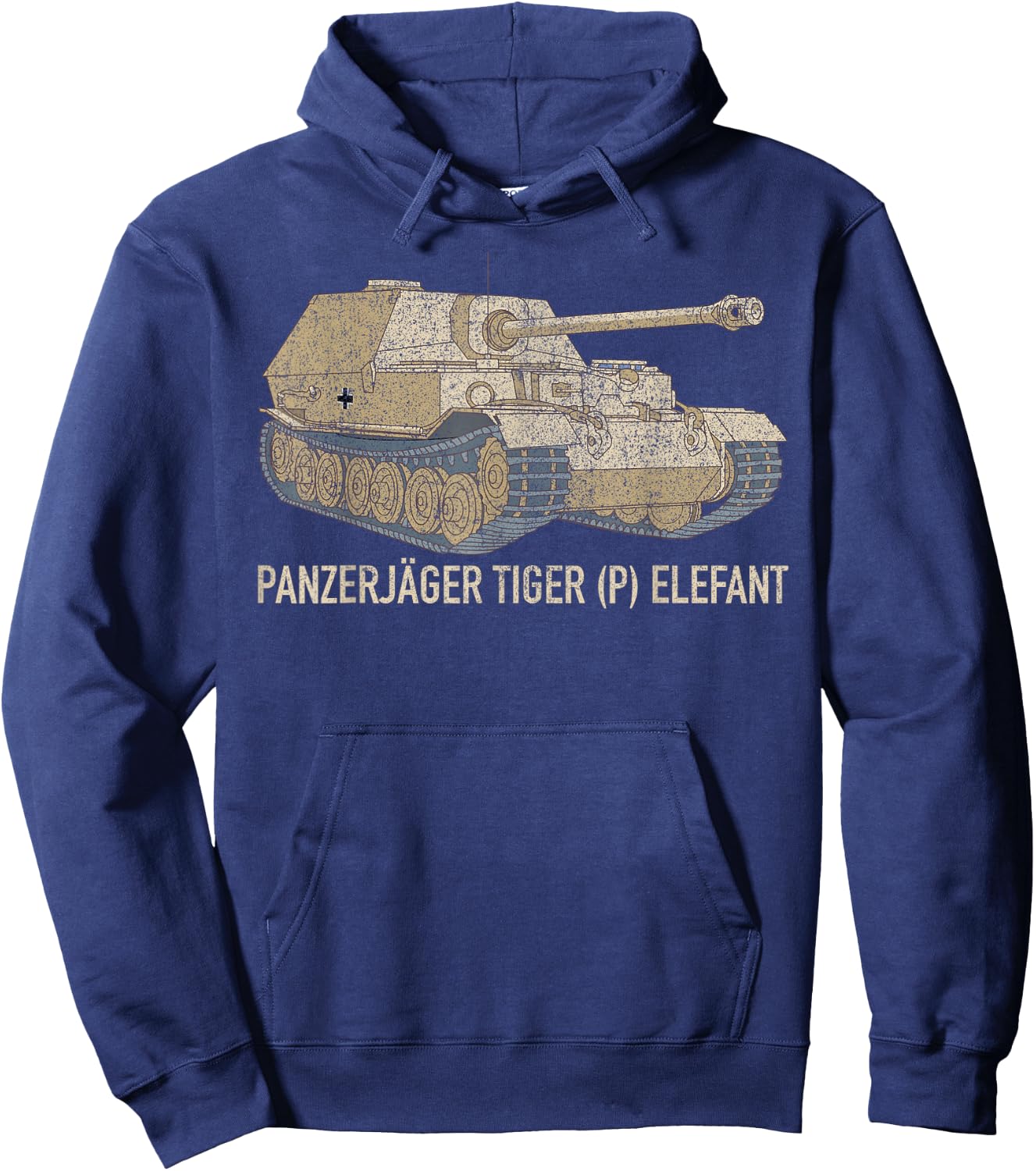 Elefant Tank Destroyer German WW2 Panzerjager Tiger Hoodie - Hoodie | Navy