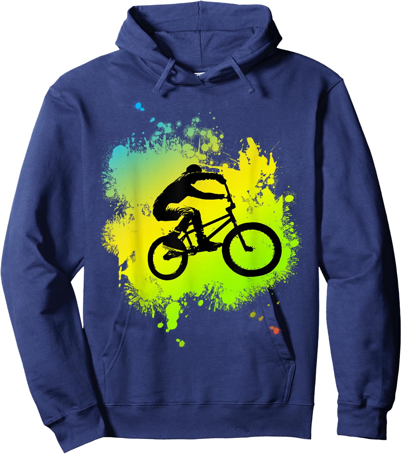 Bmx colouring Bike with nice Wheel, stunts, Pedals & Decks Hoodie - Hoodie | Navy