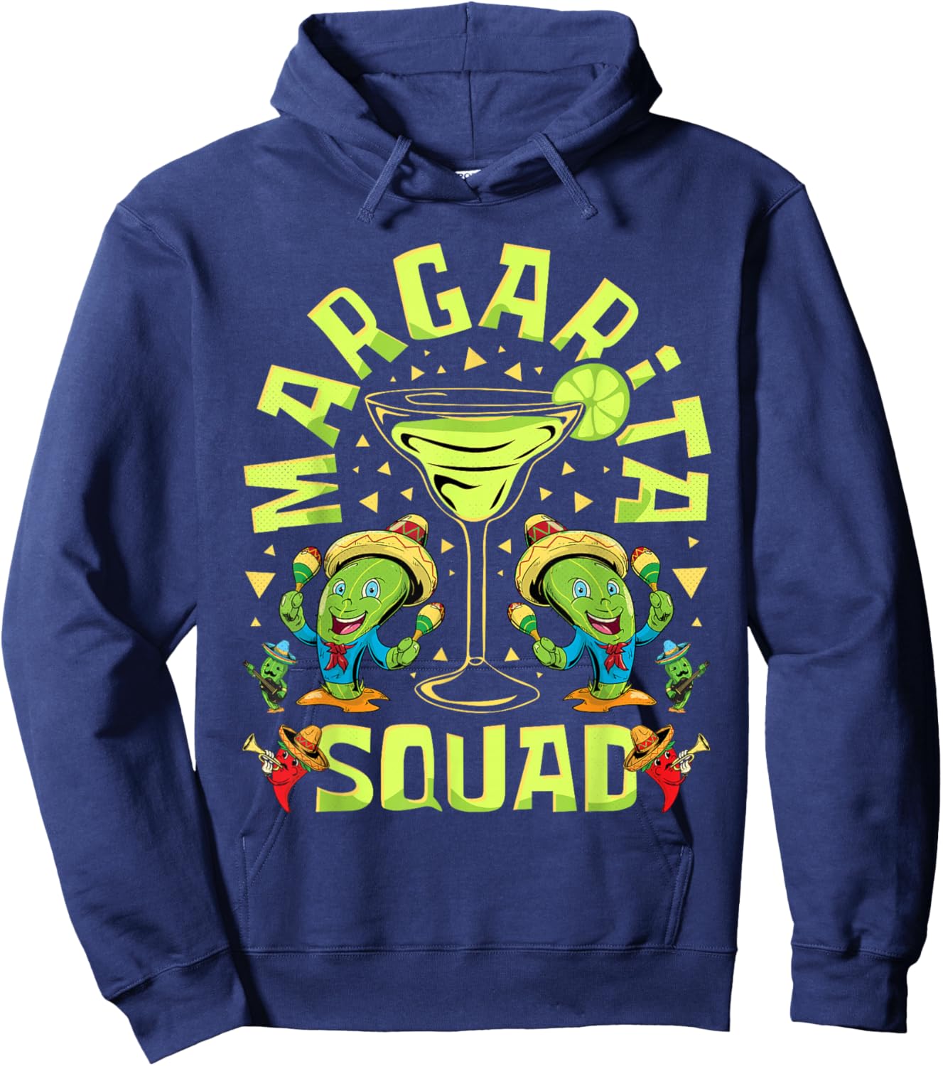 Cinco De Mayo, Margarita Squad Hoodie - Hoodie | Navy