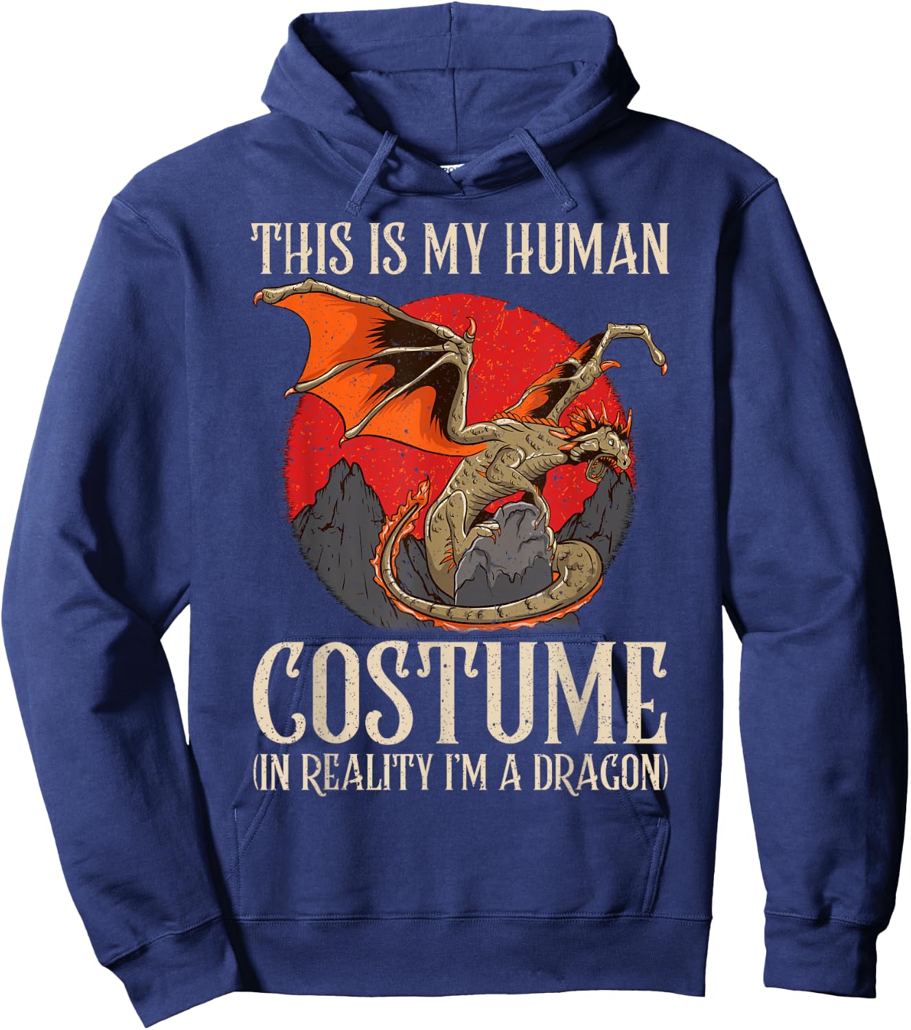 Dragon Lovers Choose to Be a Dragon Horror Costume Hoodie - Hoodie | Navy