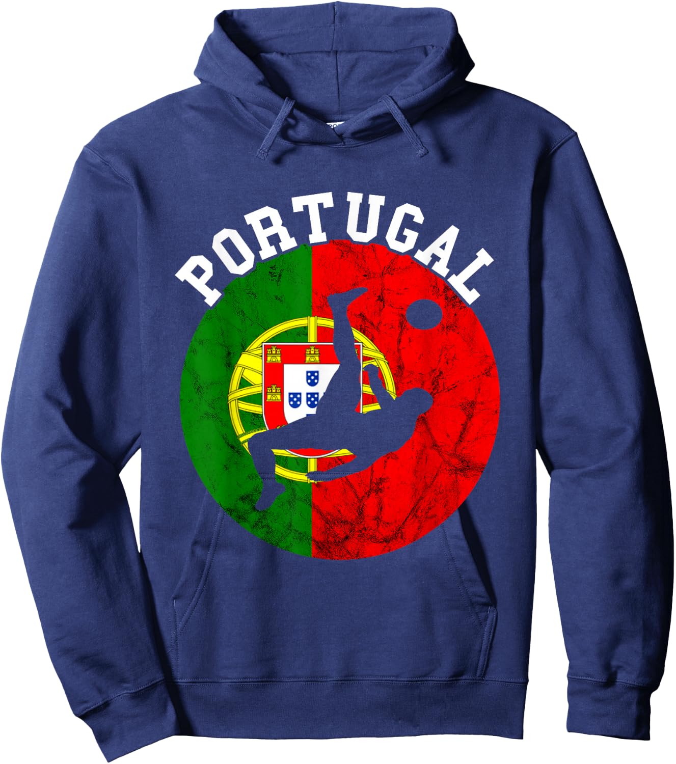 Portugal Soccer Futebol Portuguese Pride Portuguese Flag Hoodie - Hoodie | Navy