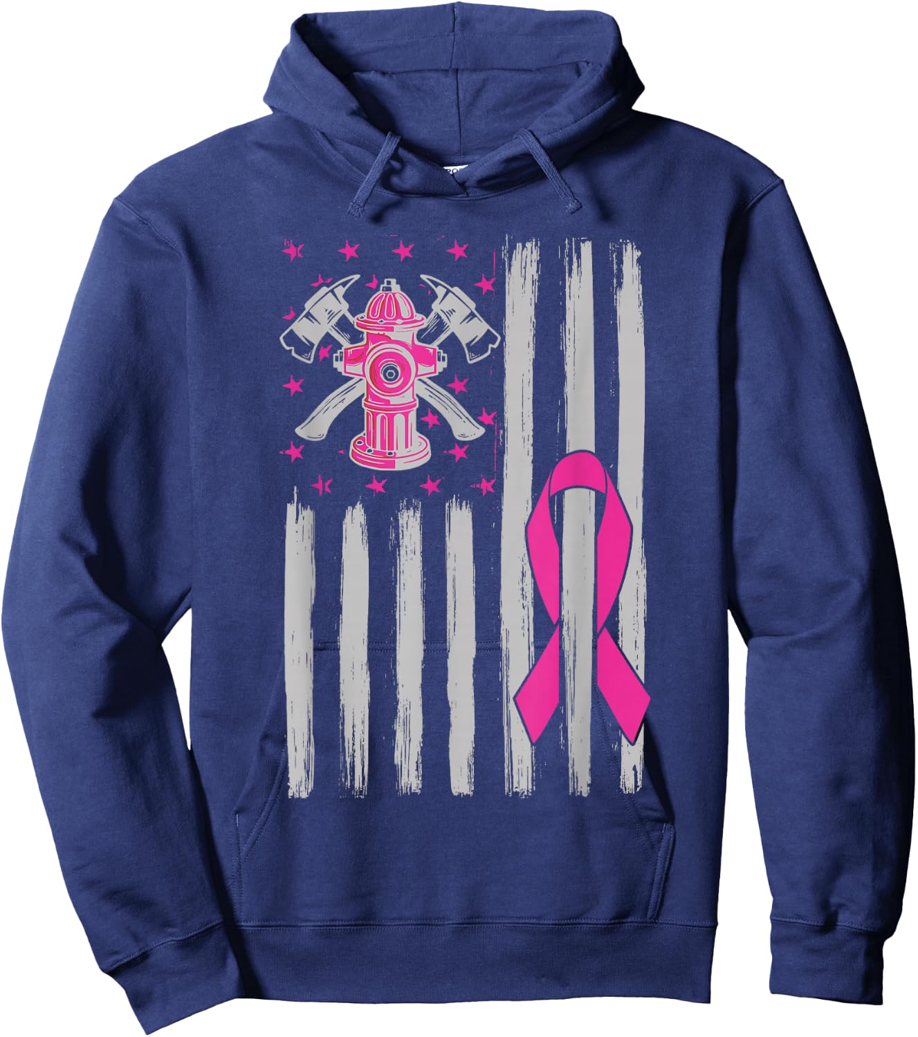 Firefighter Cancer Awareness Month Hoodie - Hoodie | Navy