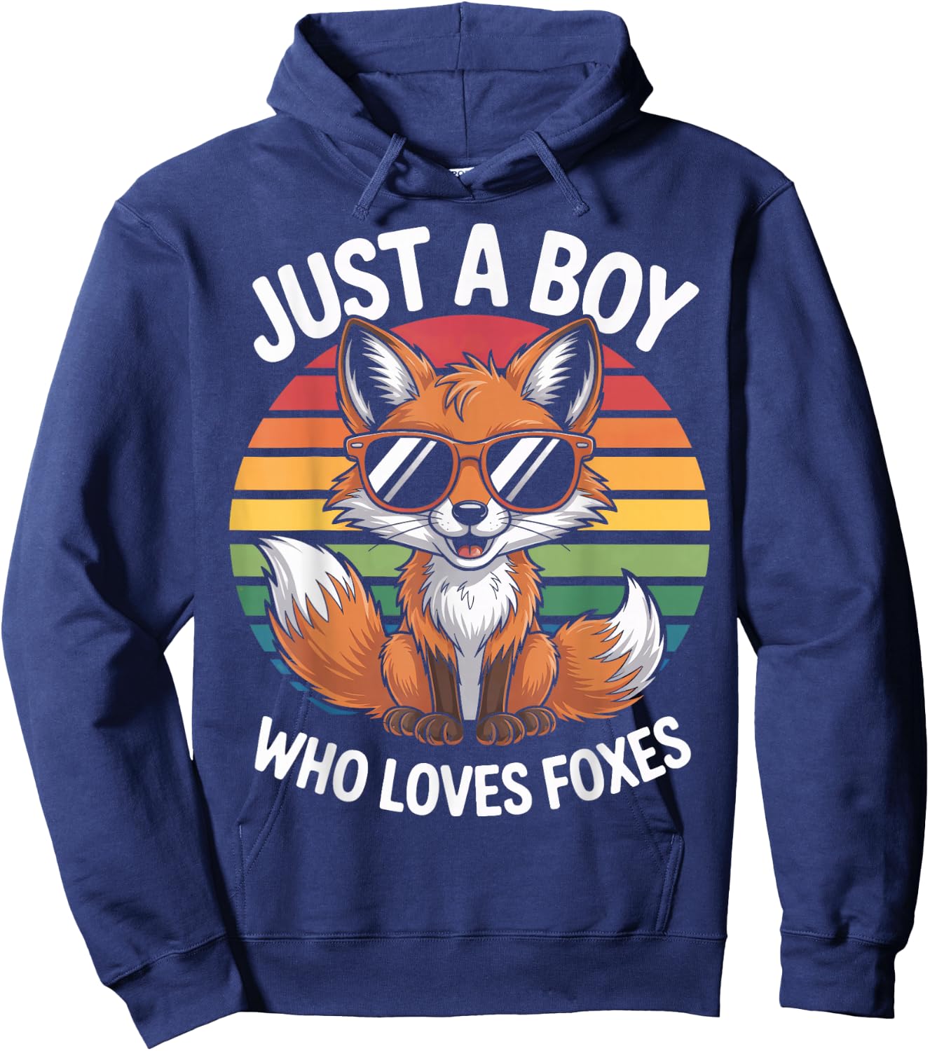 Just A Boy Who Loves Foxes Animal Enthusiast Fox Fan Hoodie - Hoodie | Navy