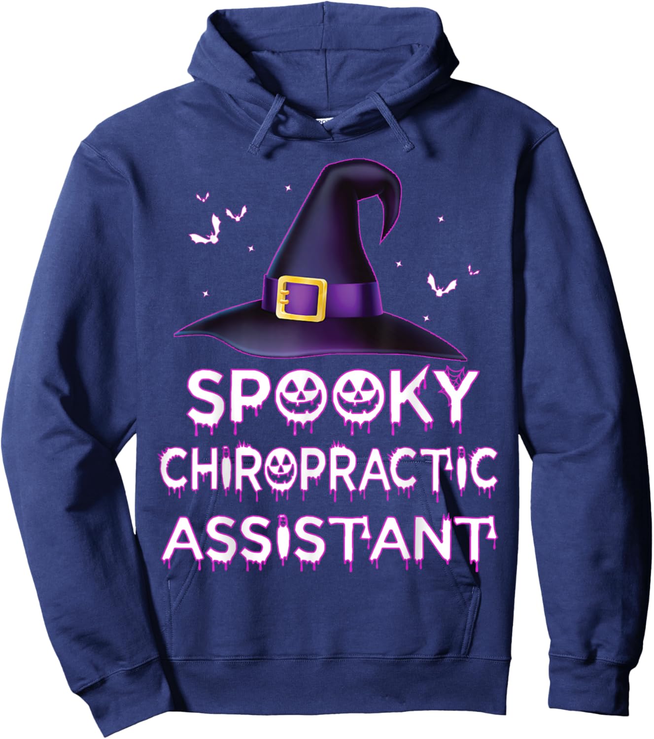 Spooky Chiropractic Assistant Halloween Costume 2023 Chiro Hoodie - Hoodie | Navy