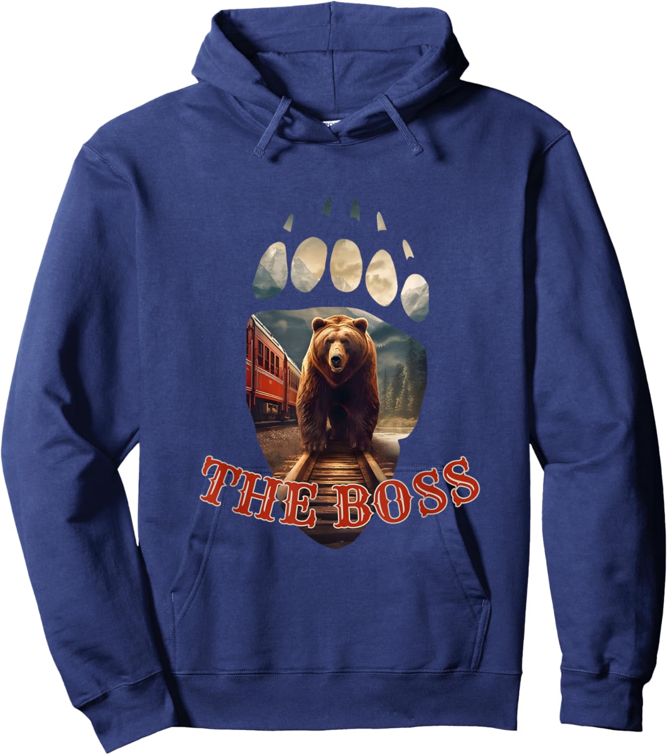 The Boss Grizzly Bear of Banff National Park Hoodie - Hoodie | Navy