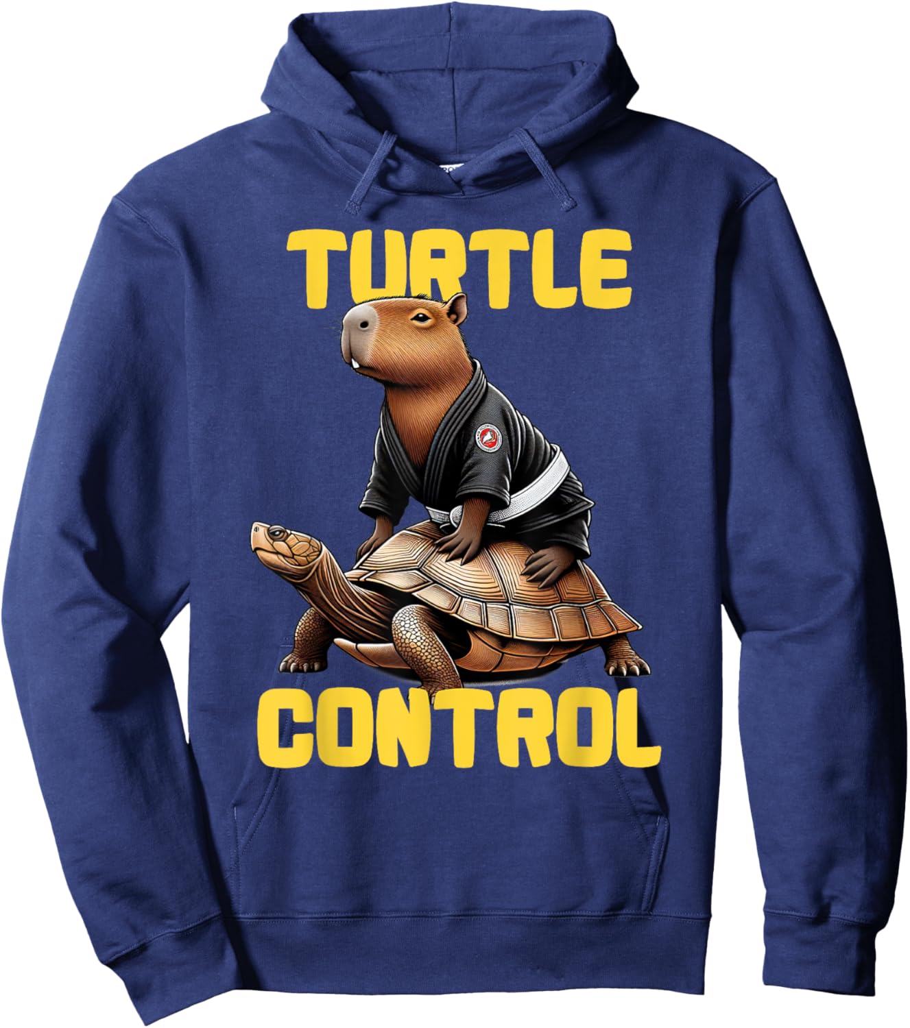 Turtle Control like a Cute Jiu jitsu capybara Hoodie - Hoodie | Navy