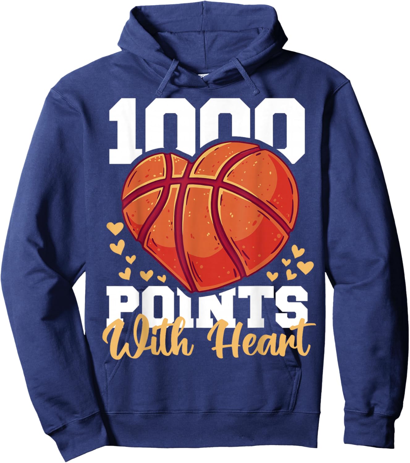 1000 Points Basketball Scorer High School Basketball Player Hoodie - Hoodie | Navy