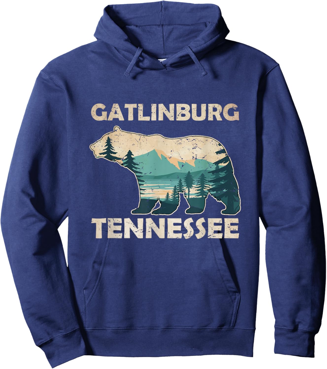 Gatlinburg Tennessee Great Smoky Mountains Bear Souvenir Hoodie - Hoodie | Navy