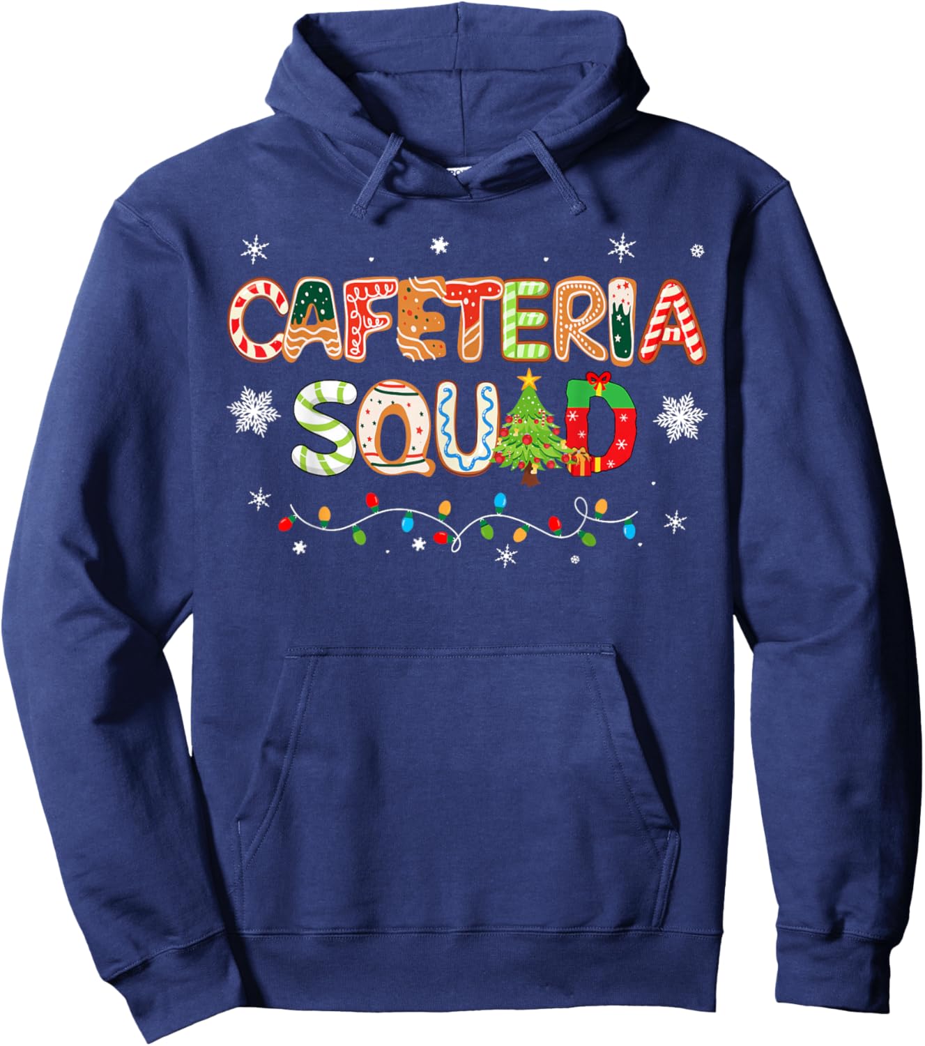 Funny Christmas Cafeteria Squad School Cafeteria Worker Hoodie - Hoodie | Navy