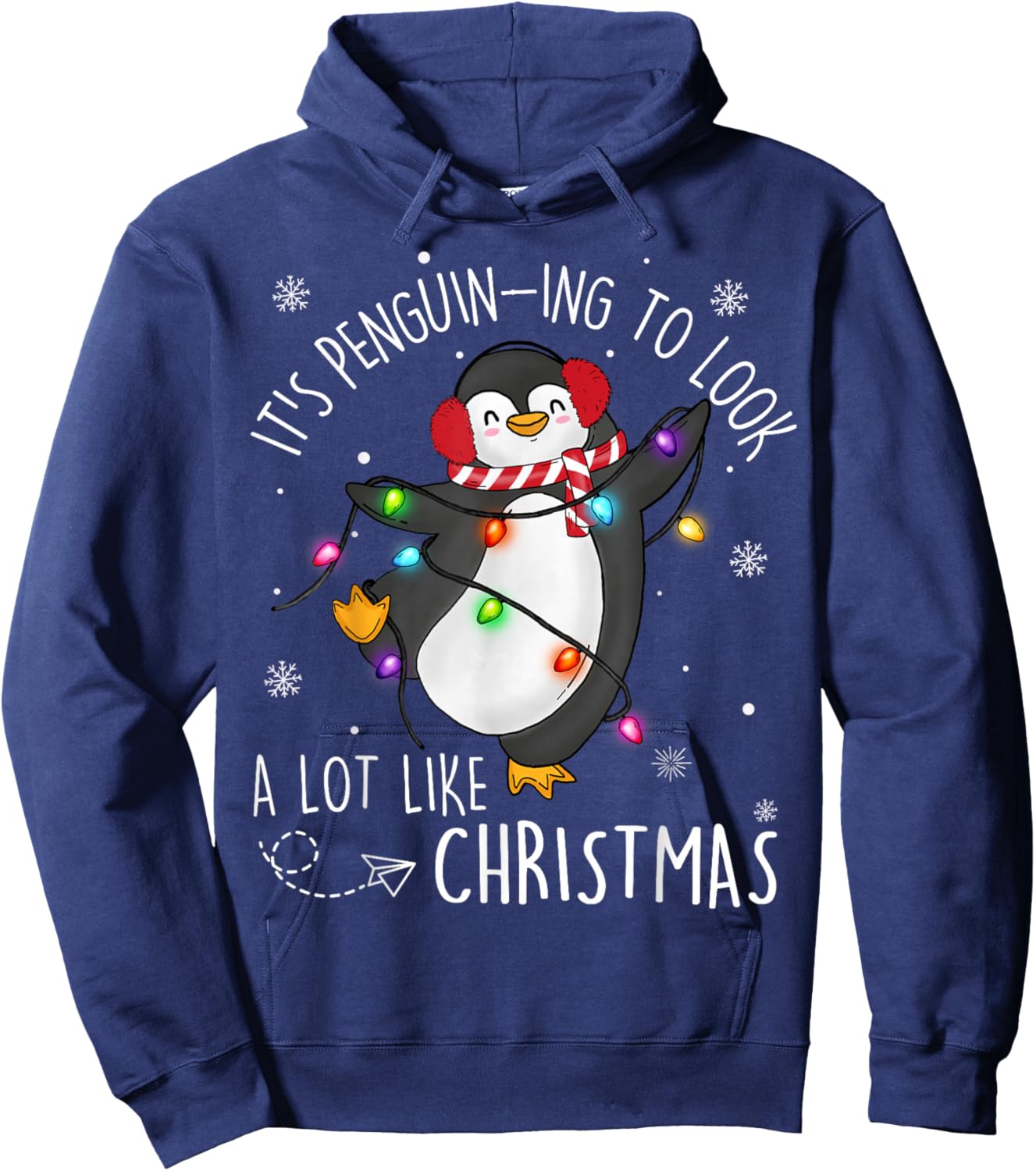 It’s Penguin-ing To Look A Lot Like Christmas Penguin Kids Hoodie - Hoodie | Navy