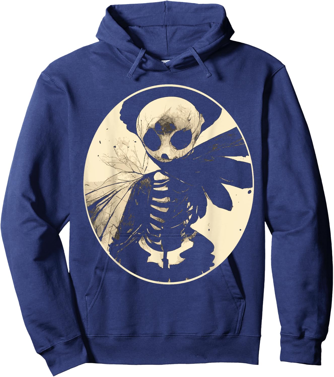 Dark Art Fairycore Butterfly Skeleton Hoodie - Hoodie | Navy