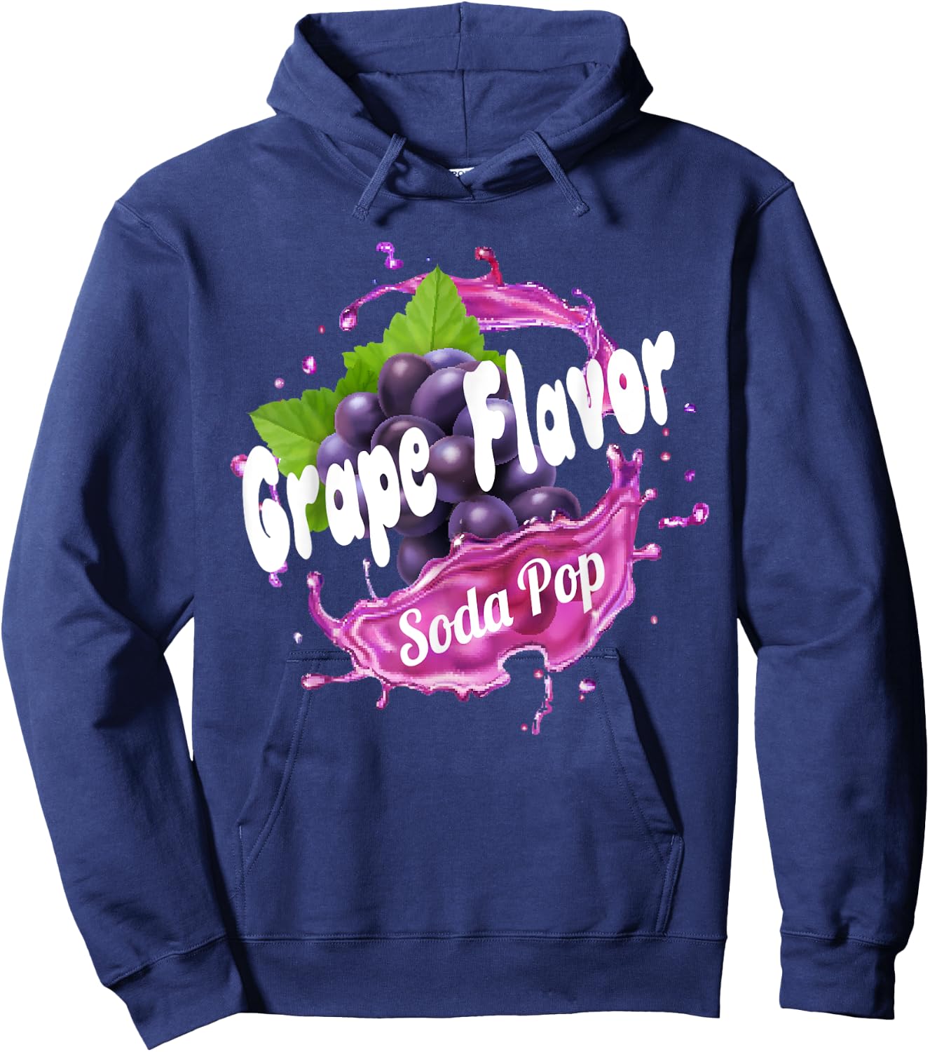 Grape Flavor Soda Pop Costume for Adults and Kids Hoodie - Hoodie | Navy