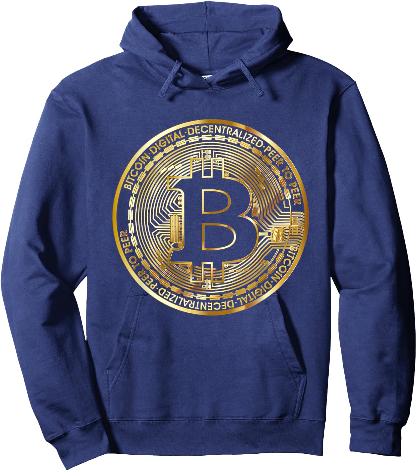 Bitcoin BTC Coin Crypto Trader #bitcoin Future Freedom Gift Hoodie - Hoodie | Navy