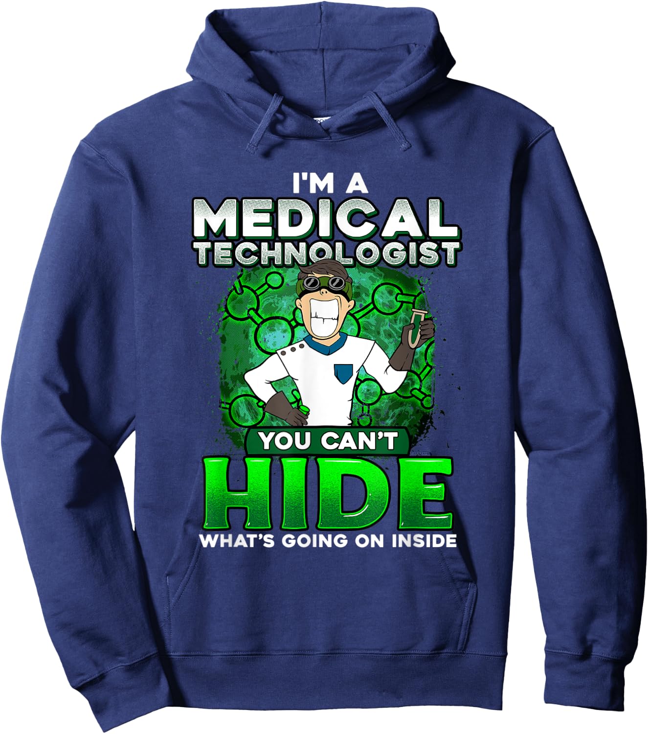 Med Tech Funny Medical Technician Gag Gift Lab Week Hoodie - Hoodie | Navy