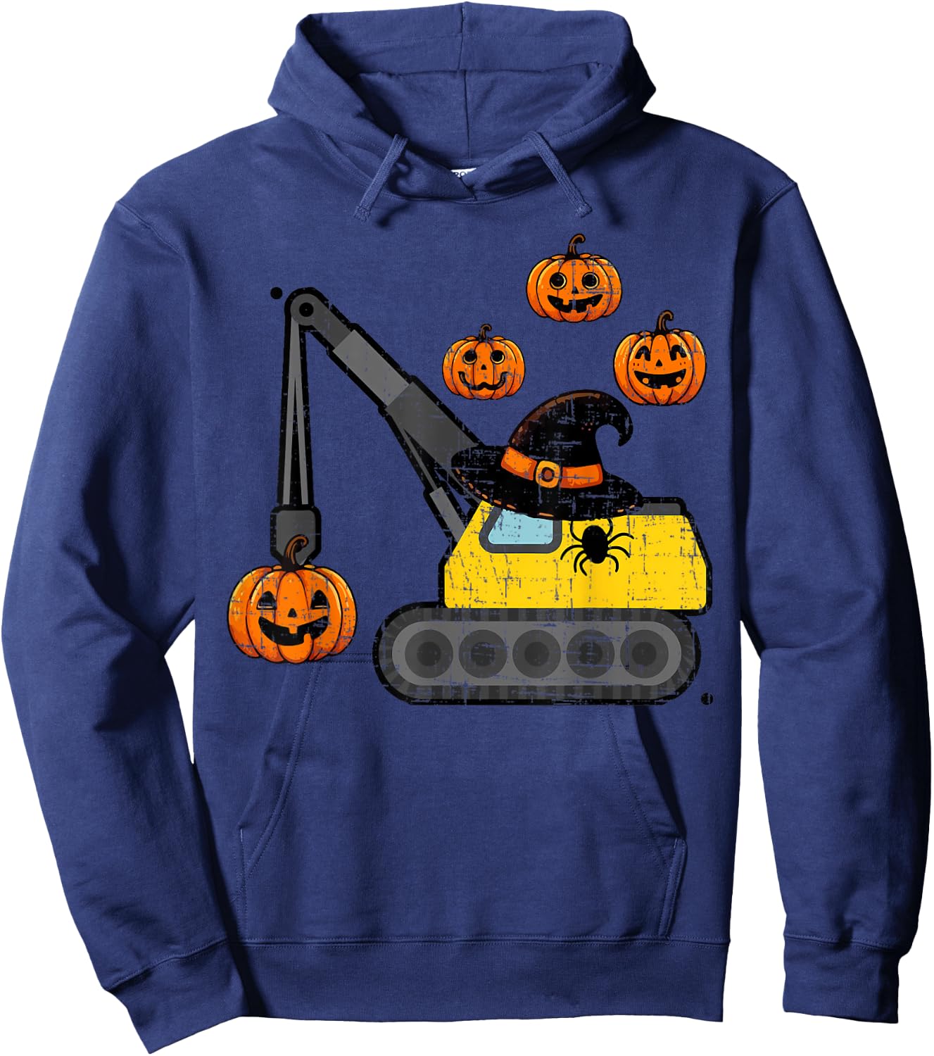 Crane Construction Truck Costume Toddler Kids Boys Halloween Hoodie - Hoodie | Navy
