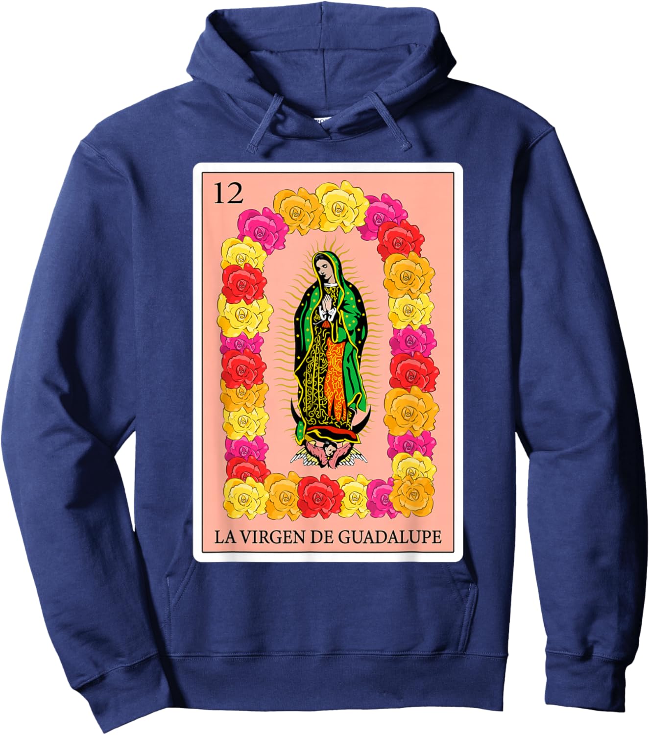 Spanish-Mexican Bingo Gifts - La Virgen de Guadalupe Hoodie - Hoodie | Navy