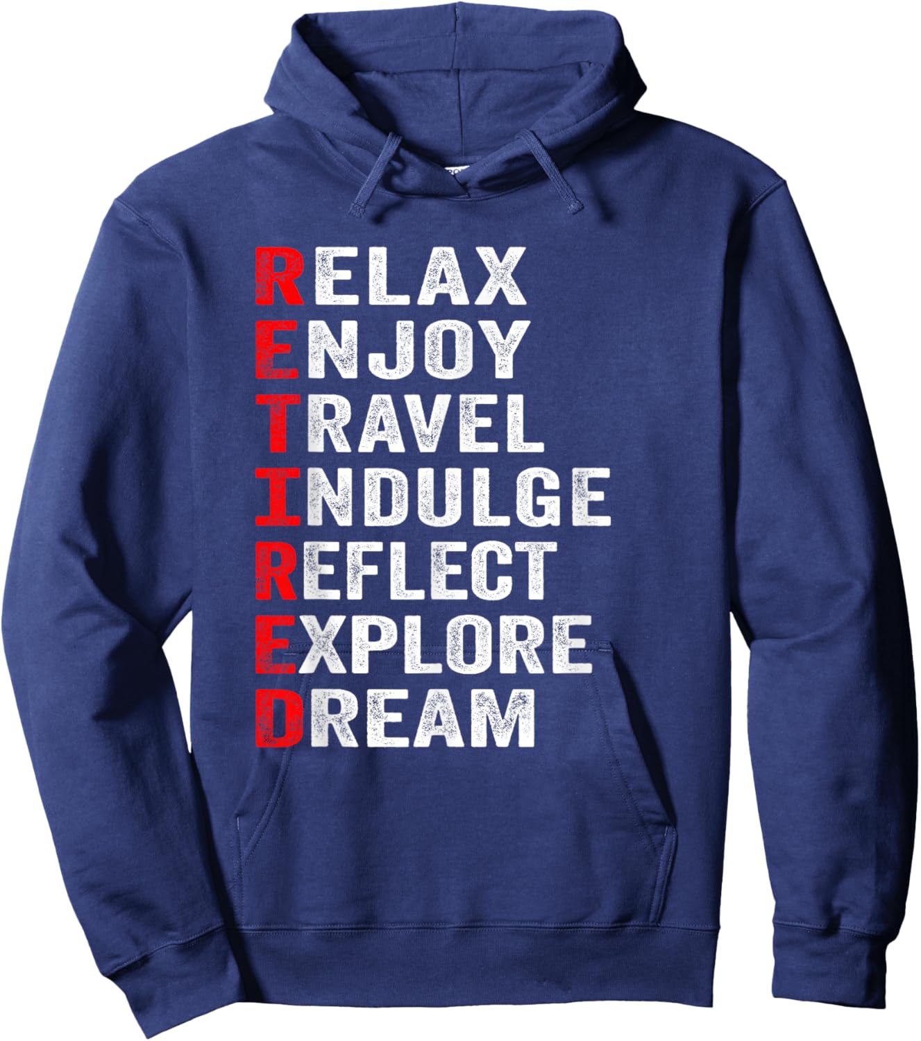 Retired Letters Meanings, Funny Retirement Hoodie - Hoodie | Navy