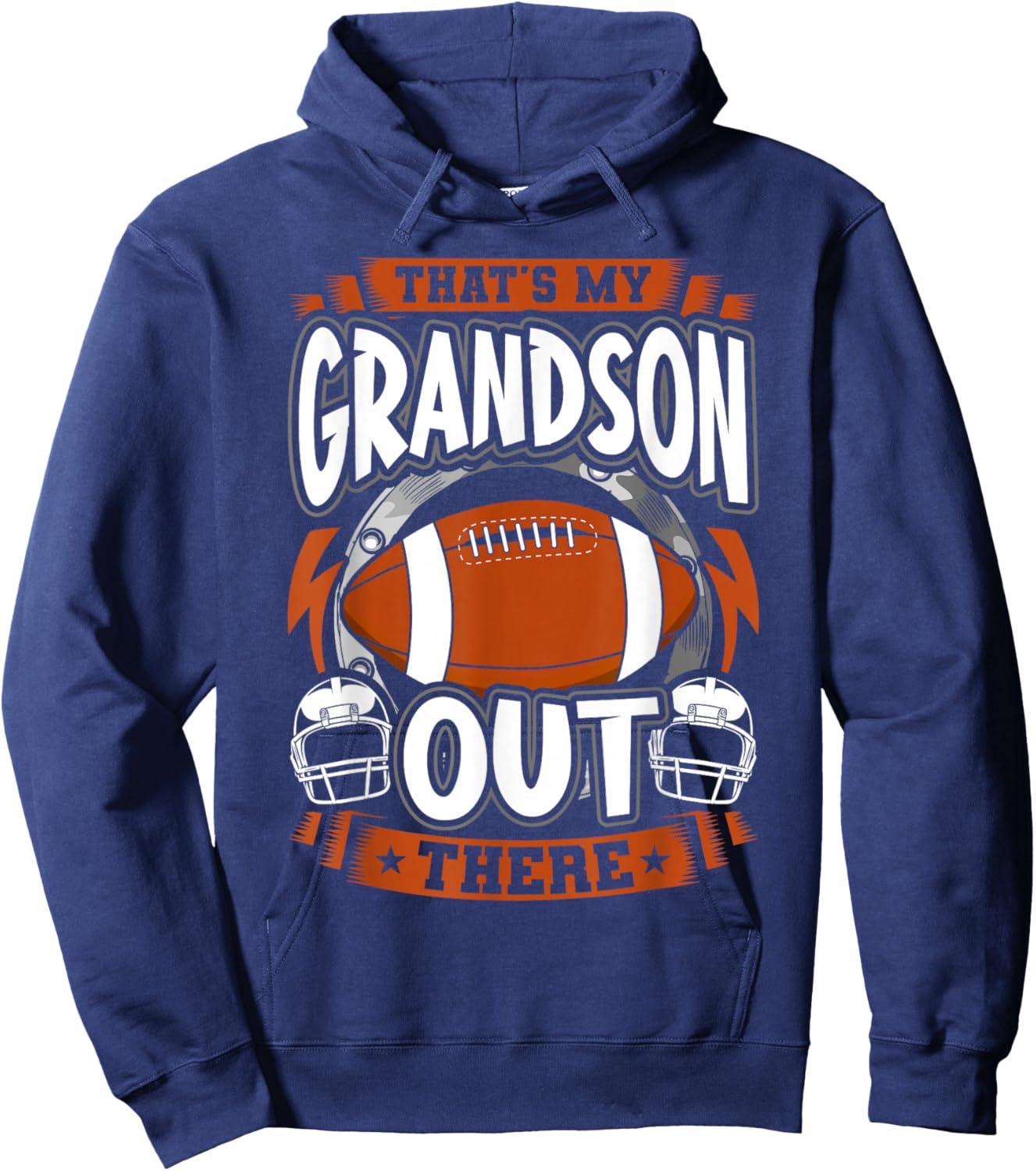 That's my Grandson Out There - Vintage Football Hoodie - Hoodie | Navy