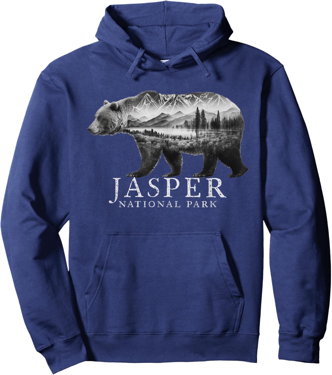 Jasper National Park Alberta Canada Mountains Bear Souvenir Hoodie - Hoodie | Navy