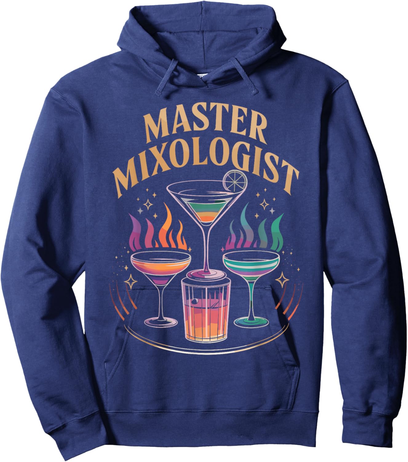 Funny Master Mixologist T Shirt for Cocktail Enthusiasts Hoodie - Hoodie | Navy