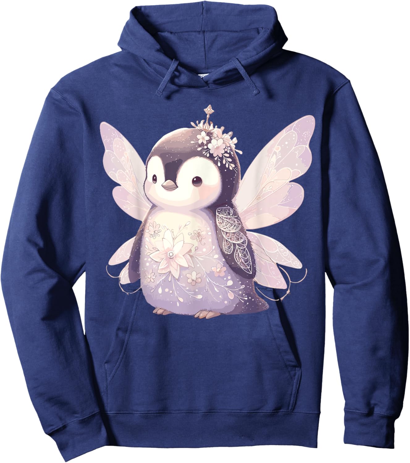 Cute Fairy Fairycore Aesthetic Penguin Lover Apparel Penguin Hoodie - Hoodie | Navy