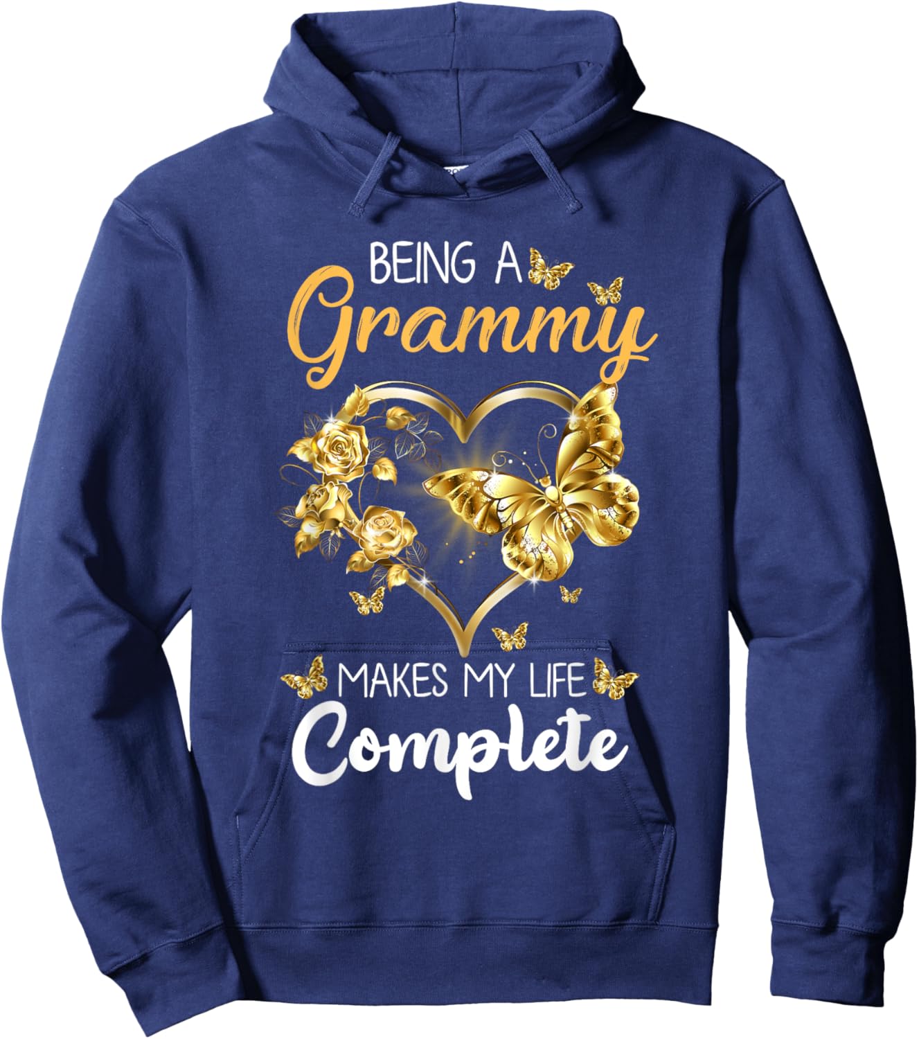 Being A Grammy Makes My Life Complete Announcement Funny Hoodie - Hoodie | Navy