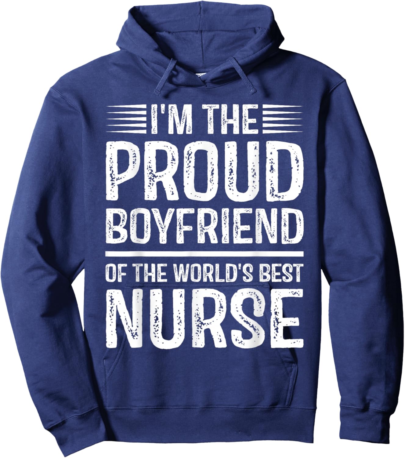 Proud Boyfriend Of Awesome Nurse Hoodie - Hoodie | Navy