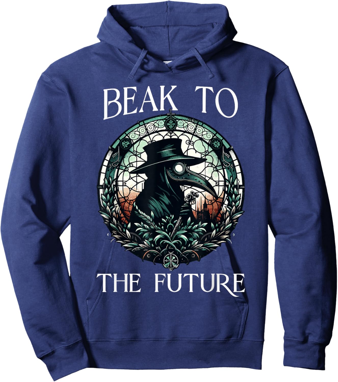Spooky Halloween Horror Plague Doctor Pandemic Hoodie - Hoodie | Navy
